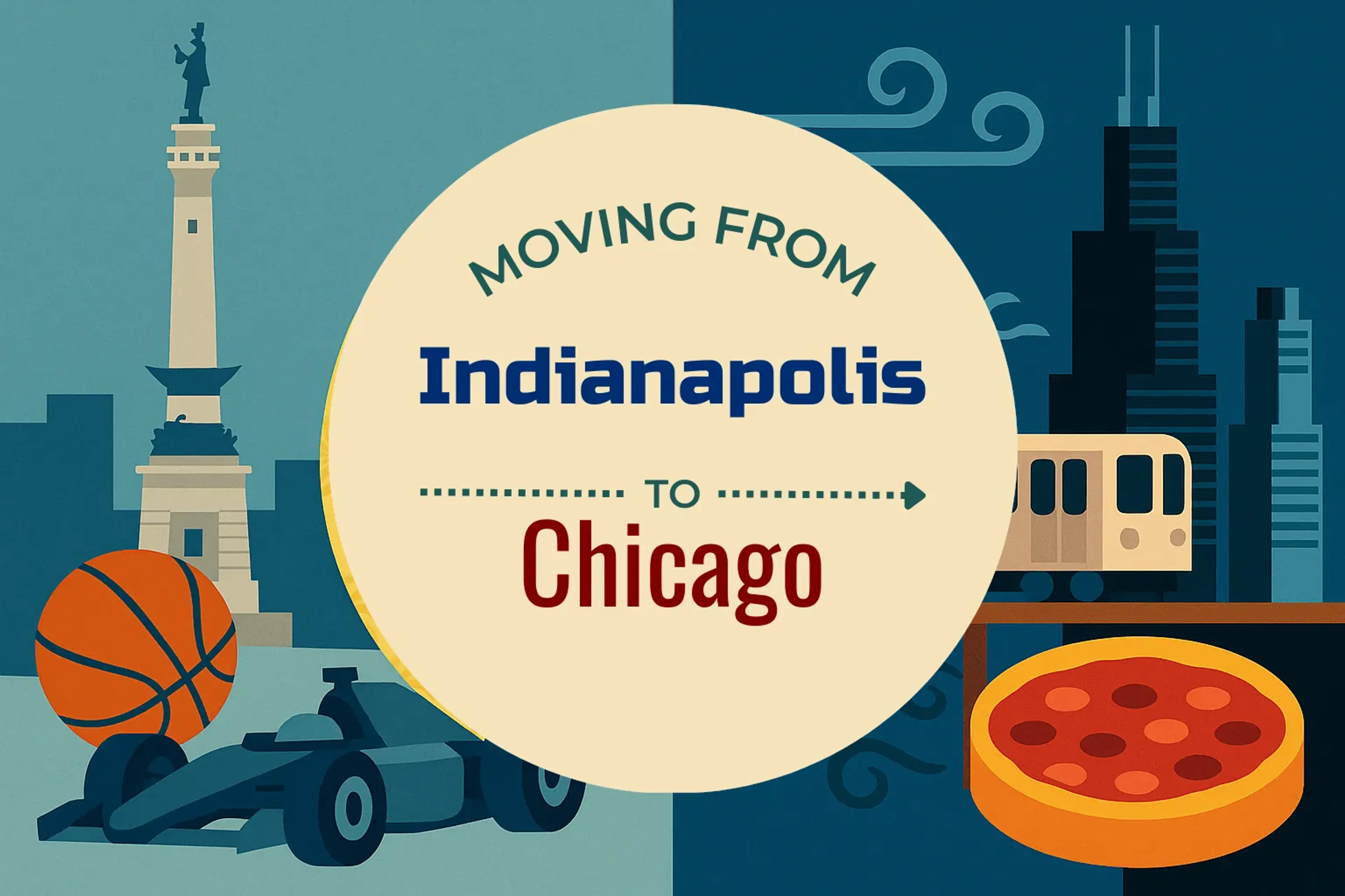 Side-by-side comparison of Indianapolis to Chicago moving companies