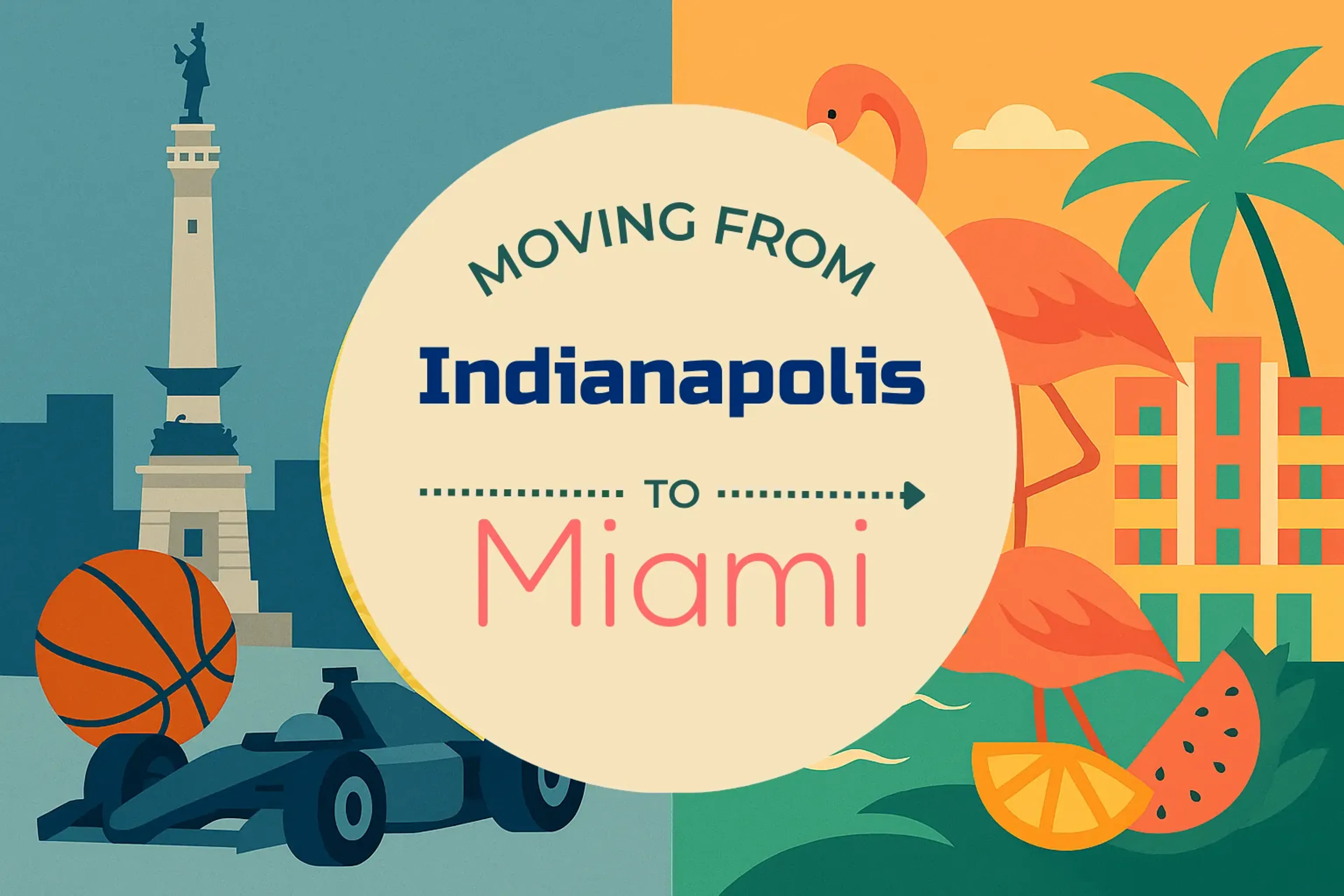Side-by-side comparison of Indianapolis to Miami moving companies