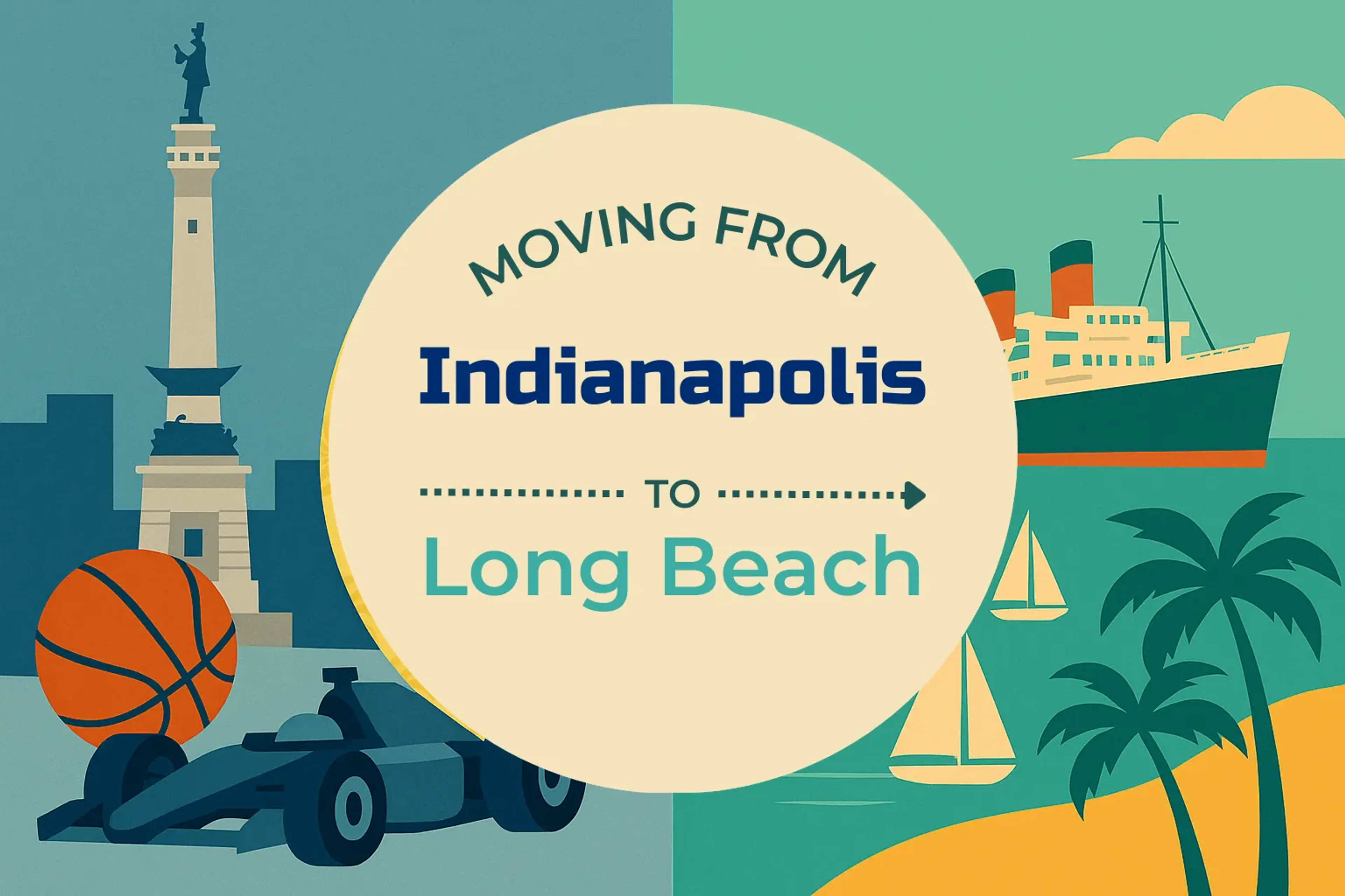 Side-by-side comparison of Indianapolis to Long Beach moving companies