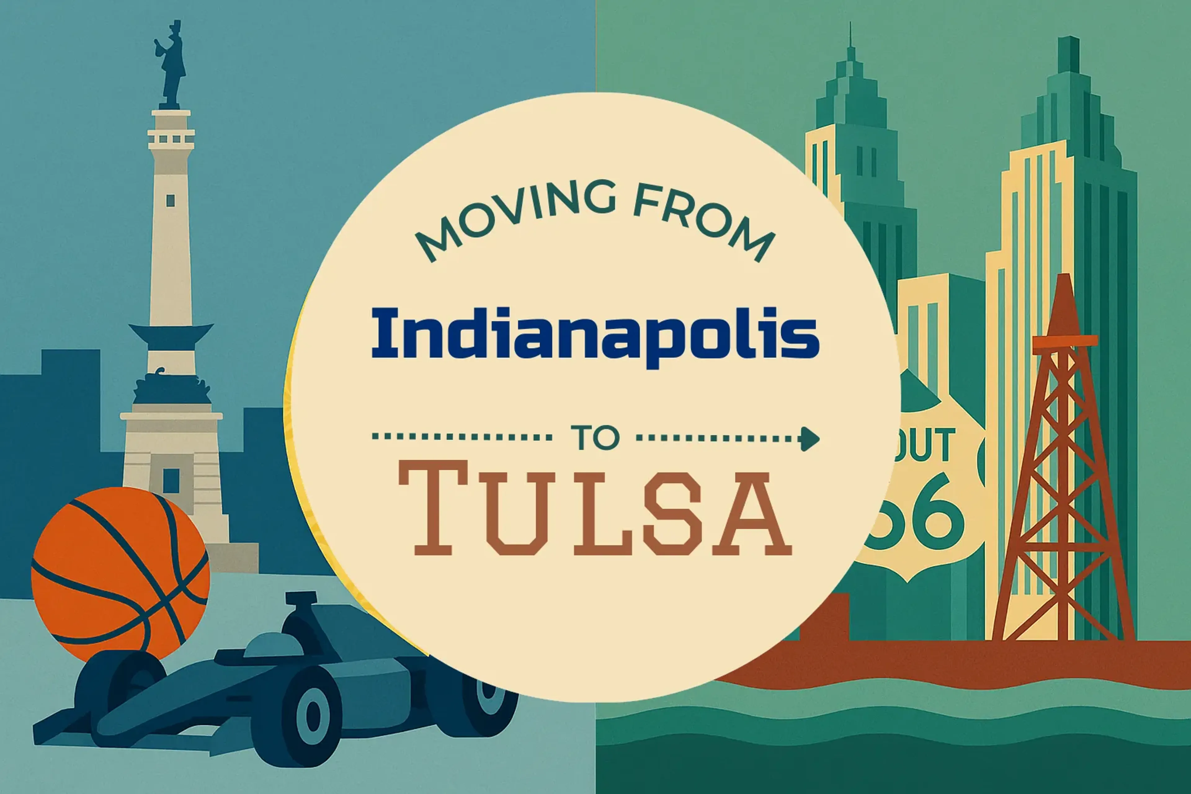 Side-by-side comparison of Indianapolis to Tulsa moving companies