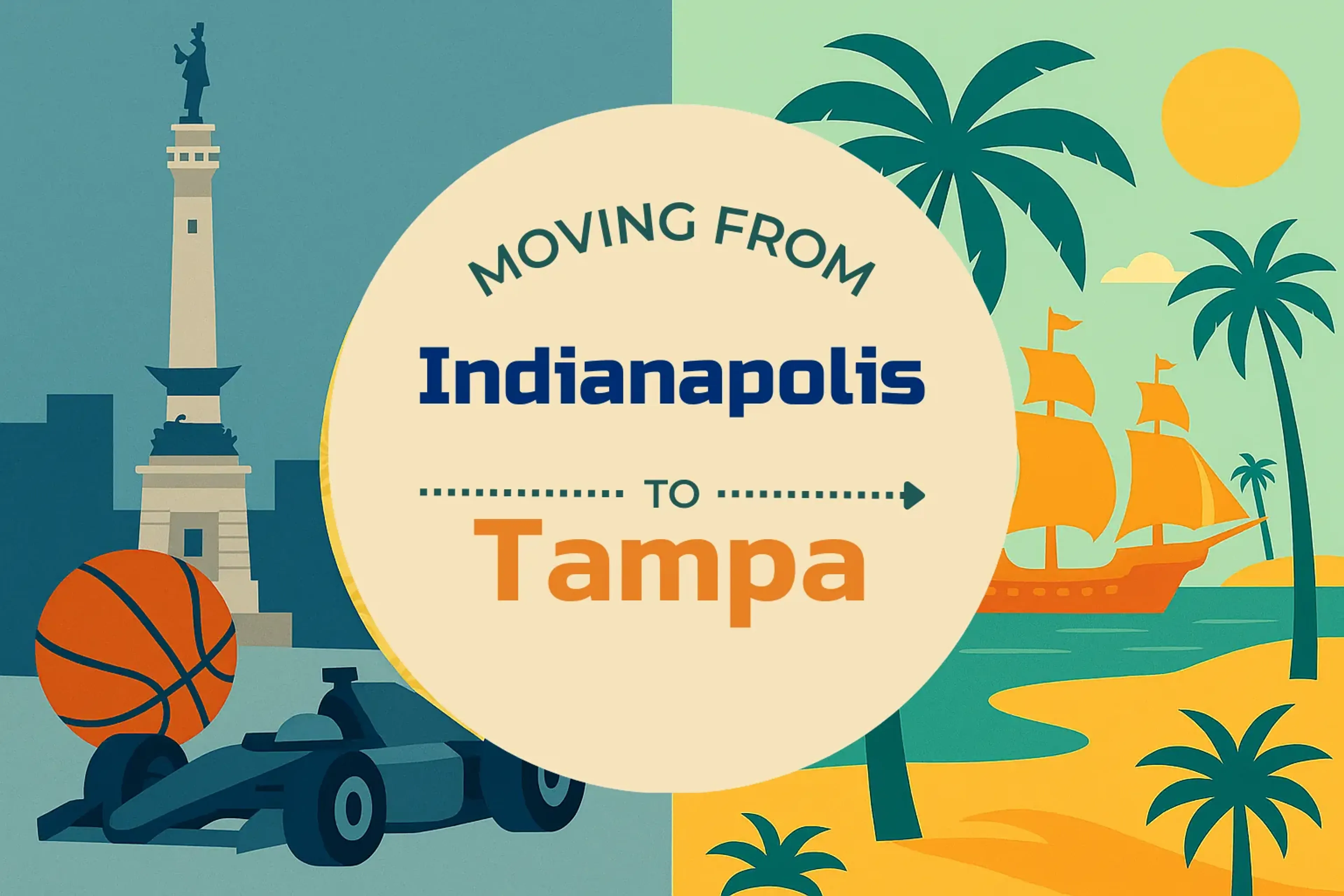 Side-by-side comparison of Indianapolis to Tampa moving companies