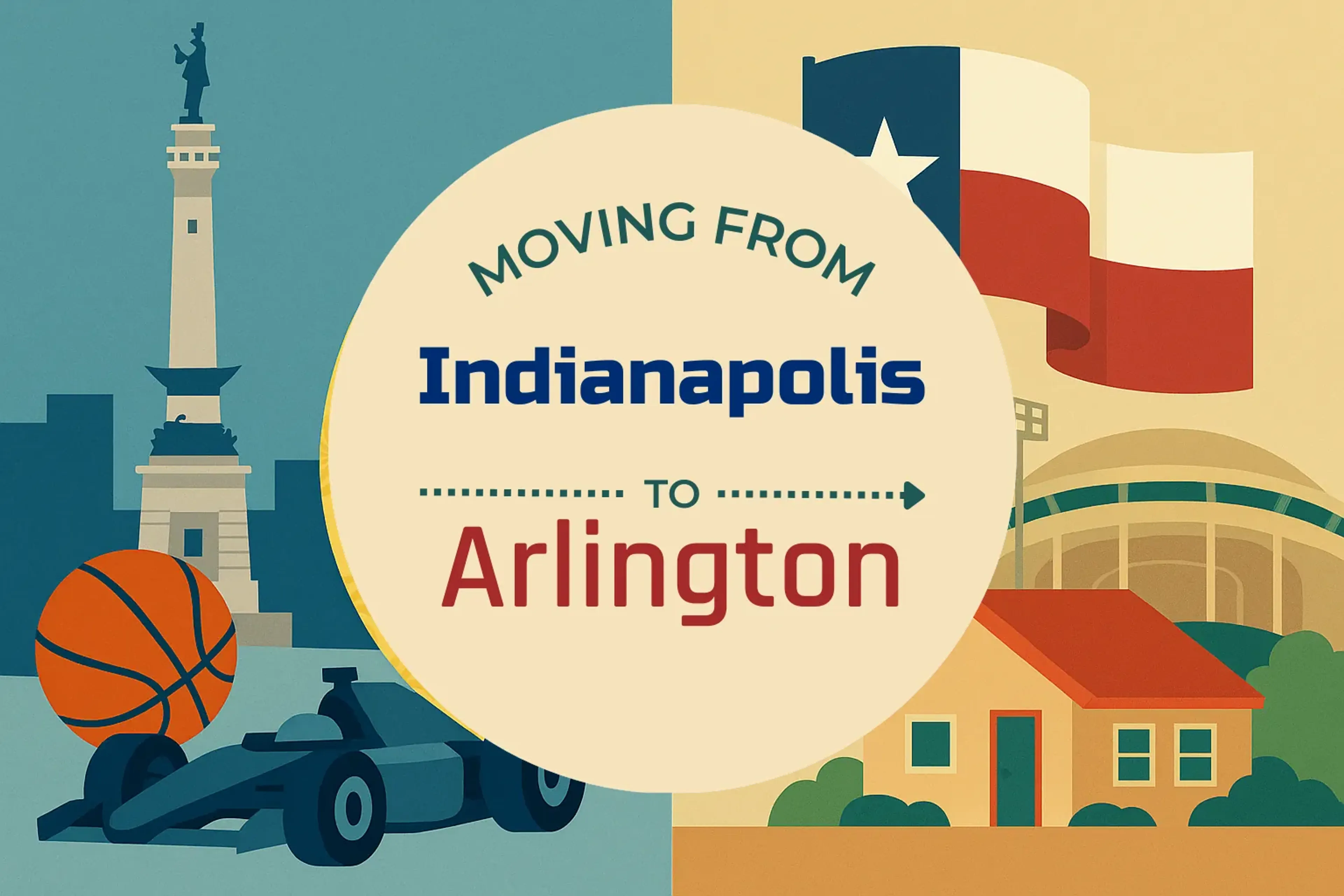Side-by-side comparison of Indianapolis to Arlington moving companies