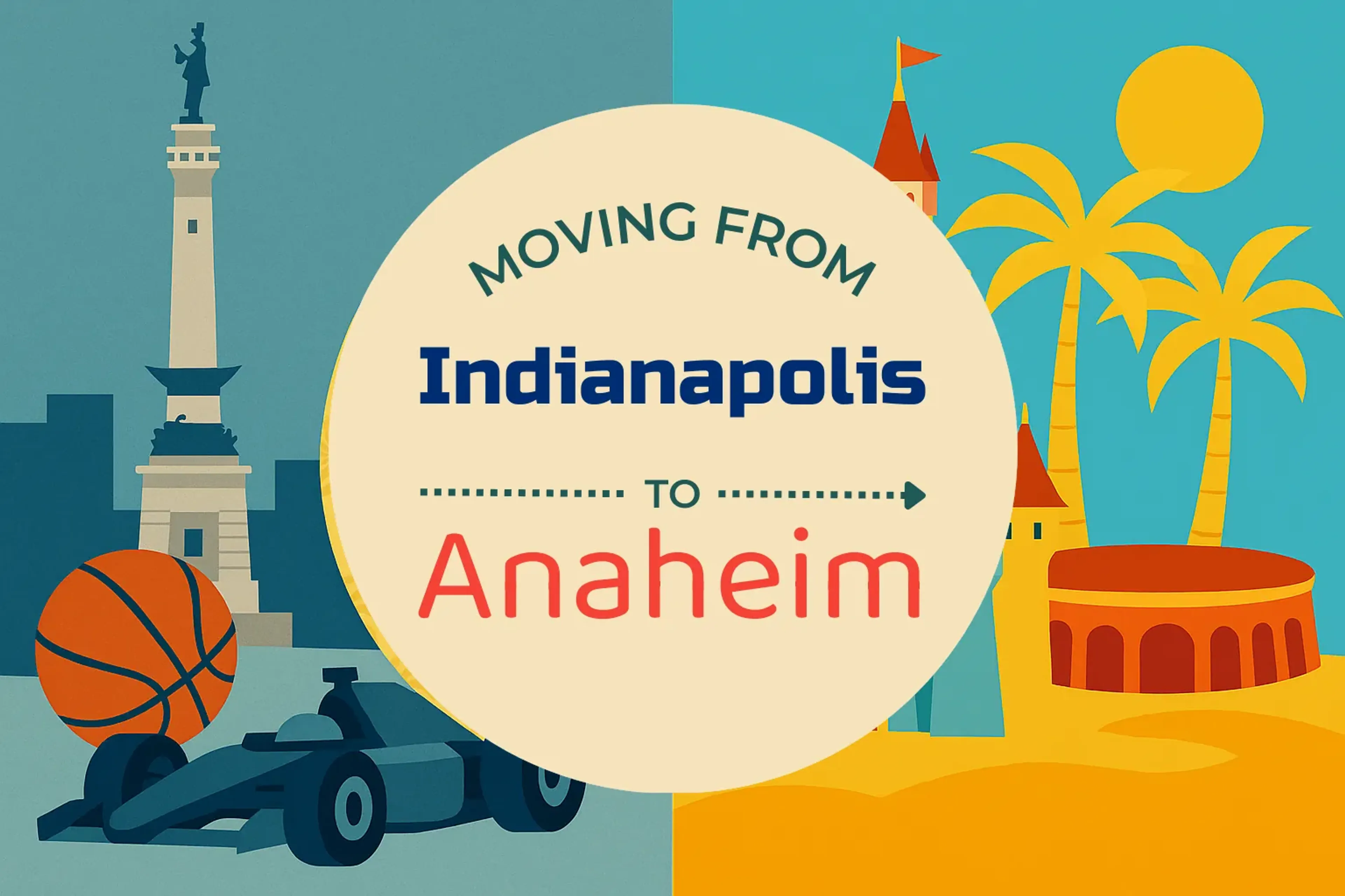 Side-by-side comparison of Indianapolis to Anaheim moving companies