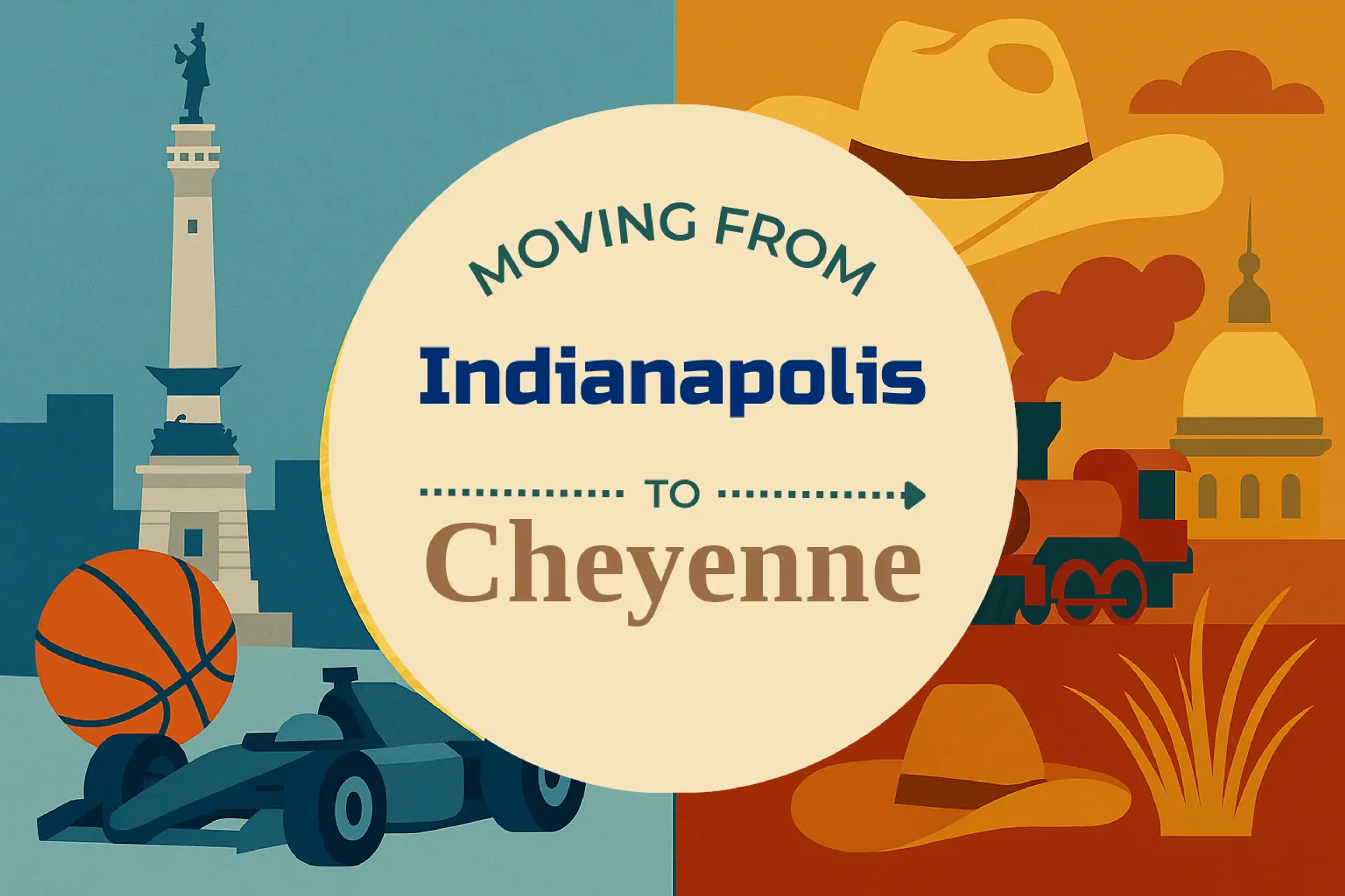 Side-by-side comparison of Indianapolis to Cheyenne moving companies