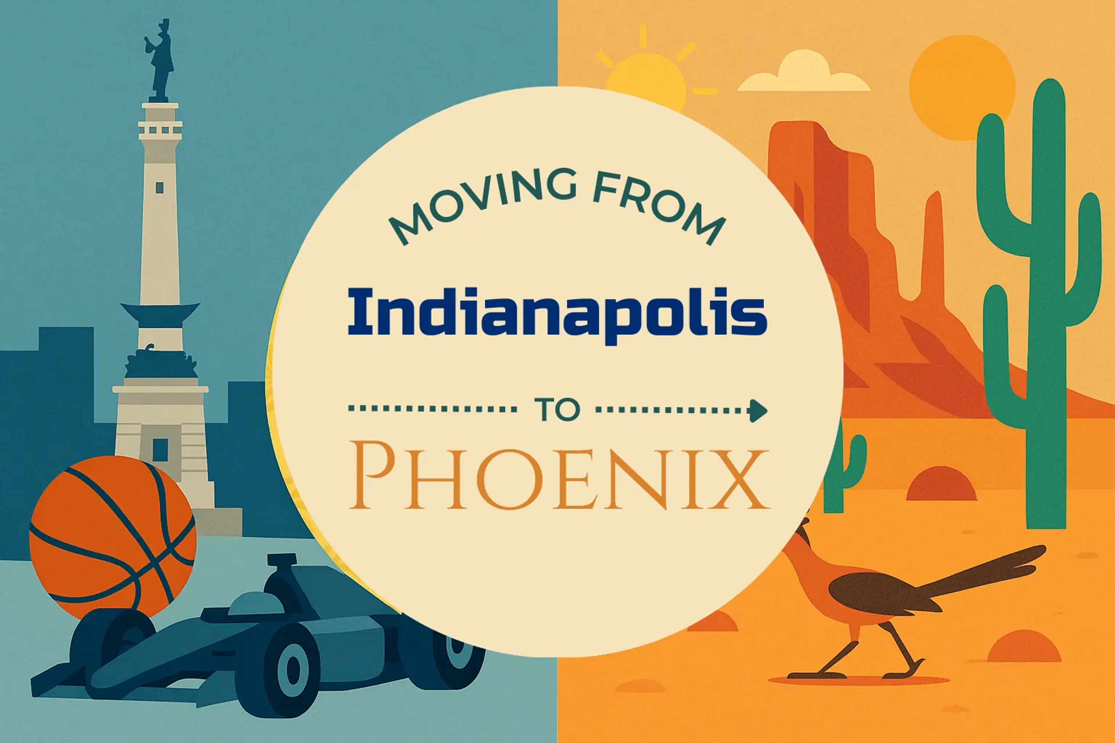 Side-by-side comparison of Indianapolis to Phoenix moving companies