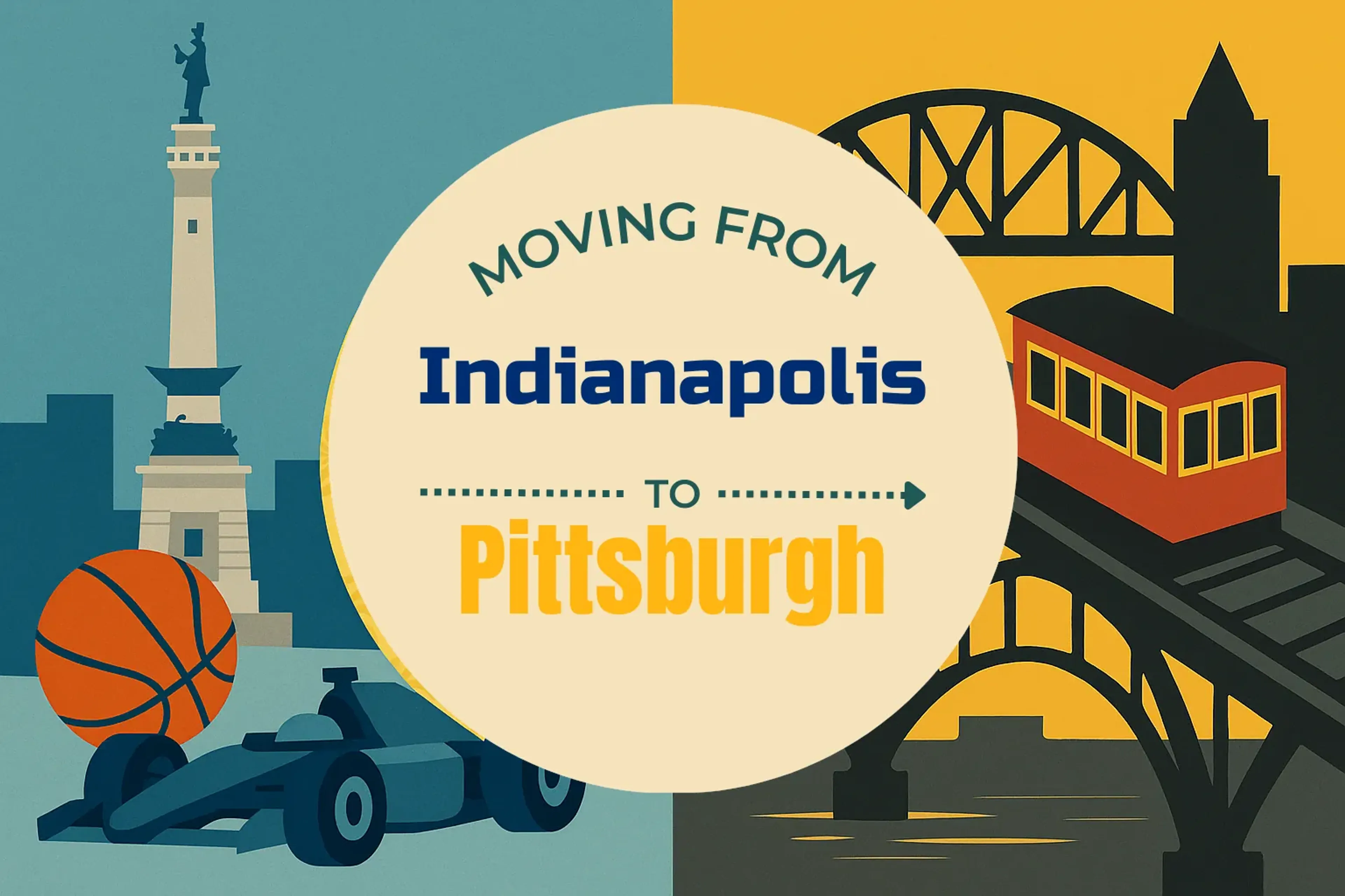 Side-by-side comparison of Indianapolis to Pittsburgh moving companies
