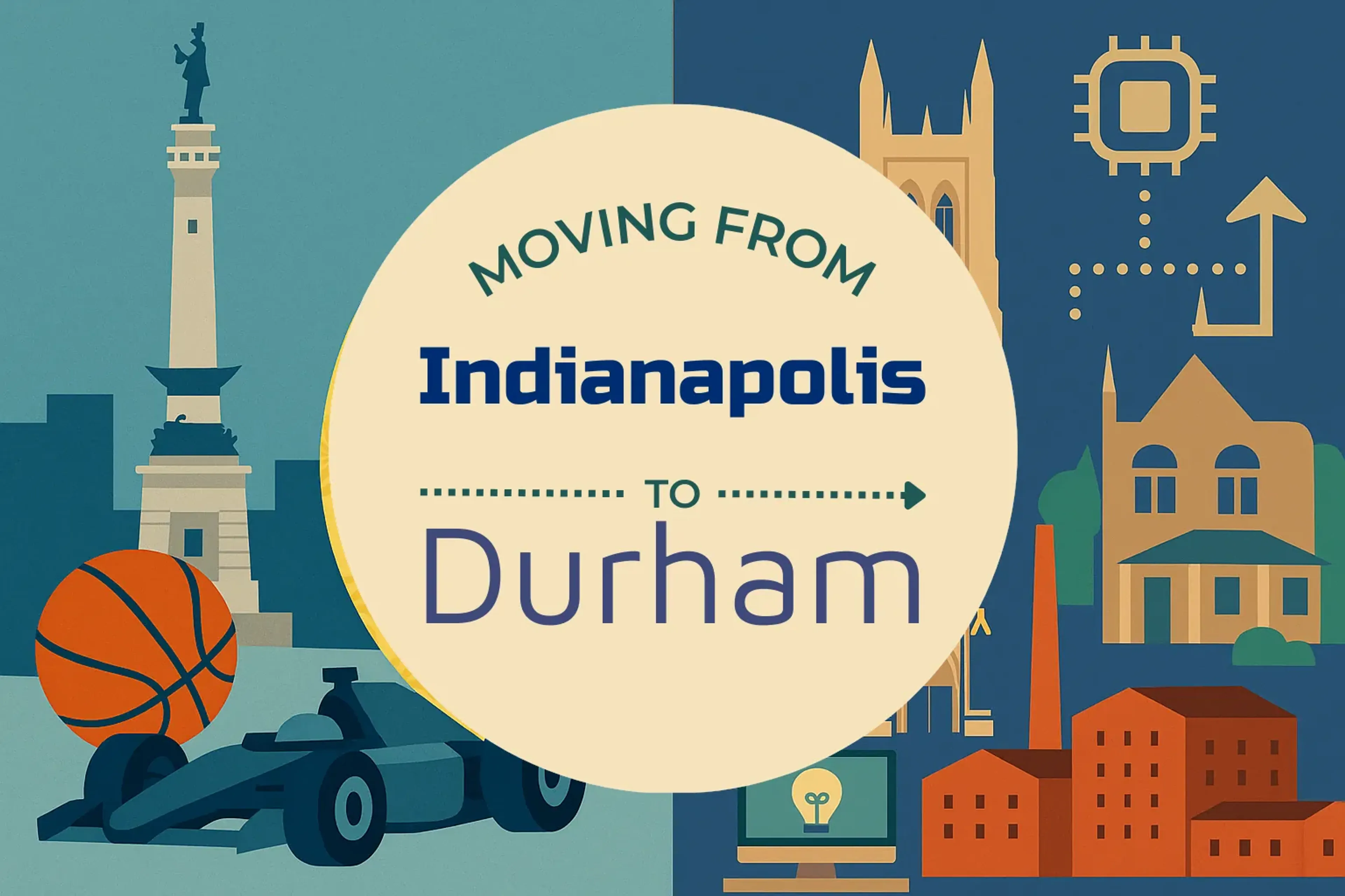 Side-by-side comparison of Indianapolis to Durham moving companies