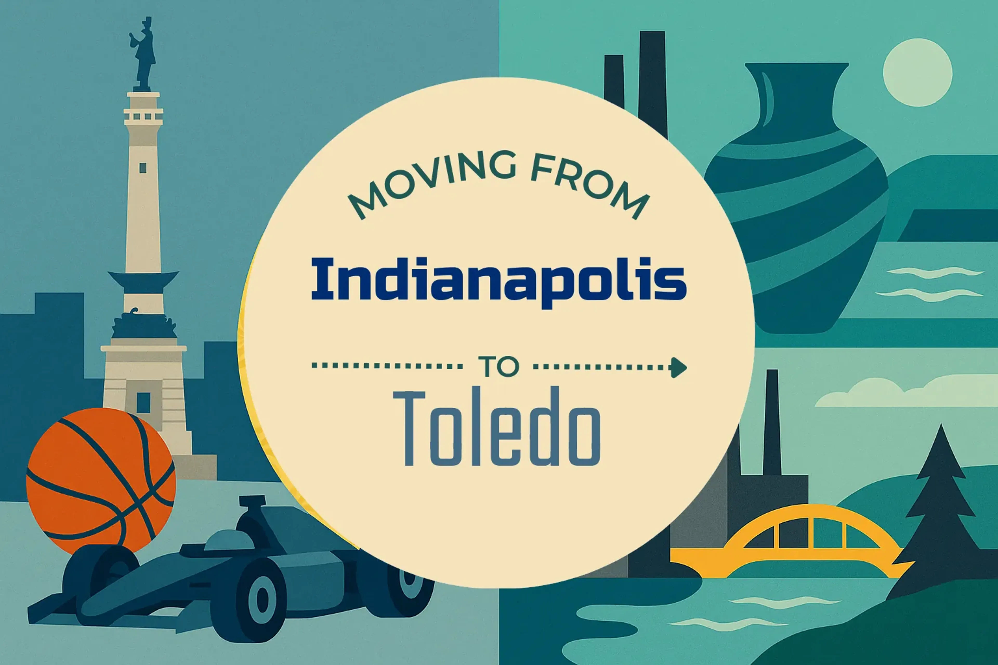 Side-by-side comparison of Indianapolis to Toledo moving companies