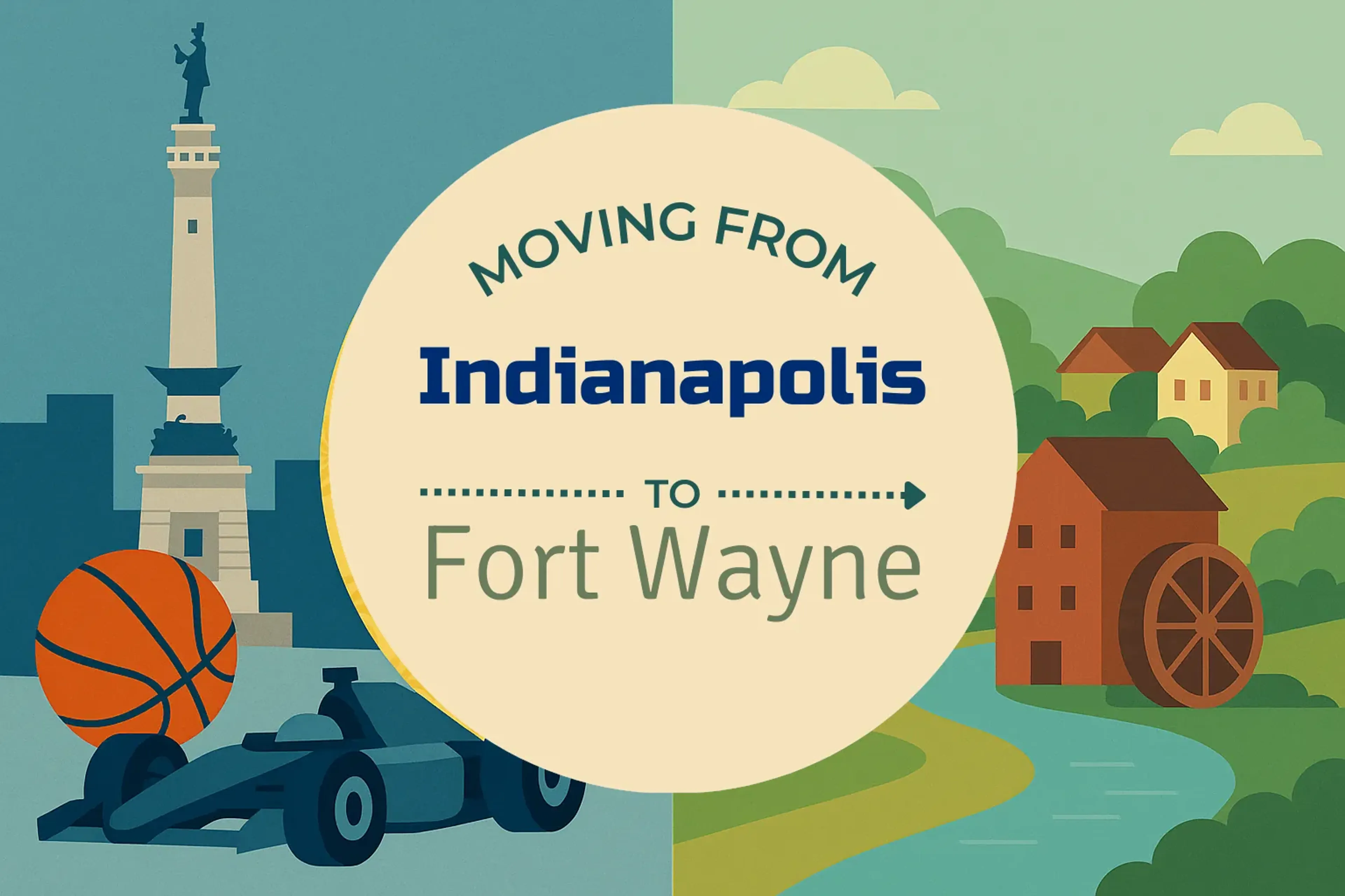 Side-by-side comparison of Indianapolis to Fort Wayne moving companies