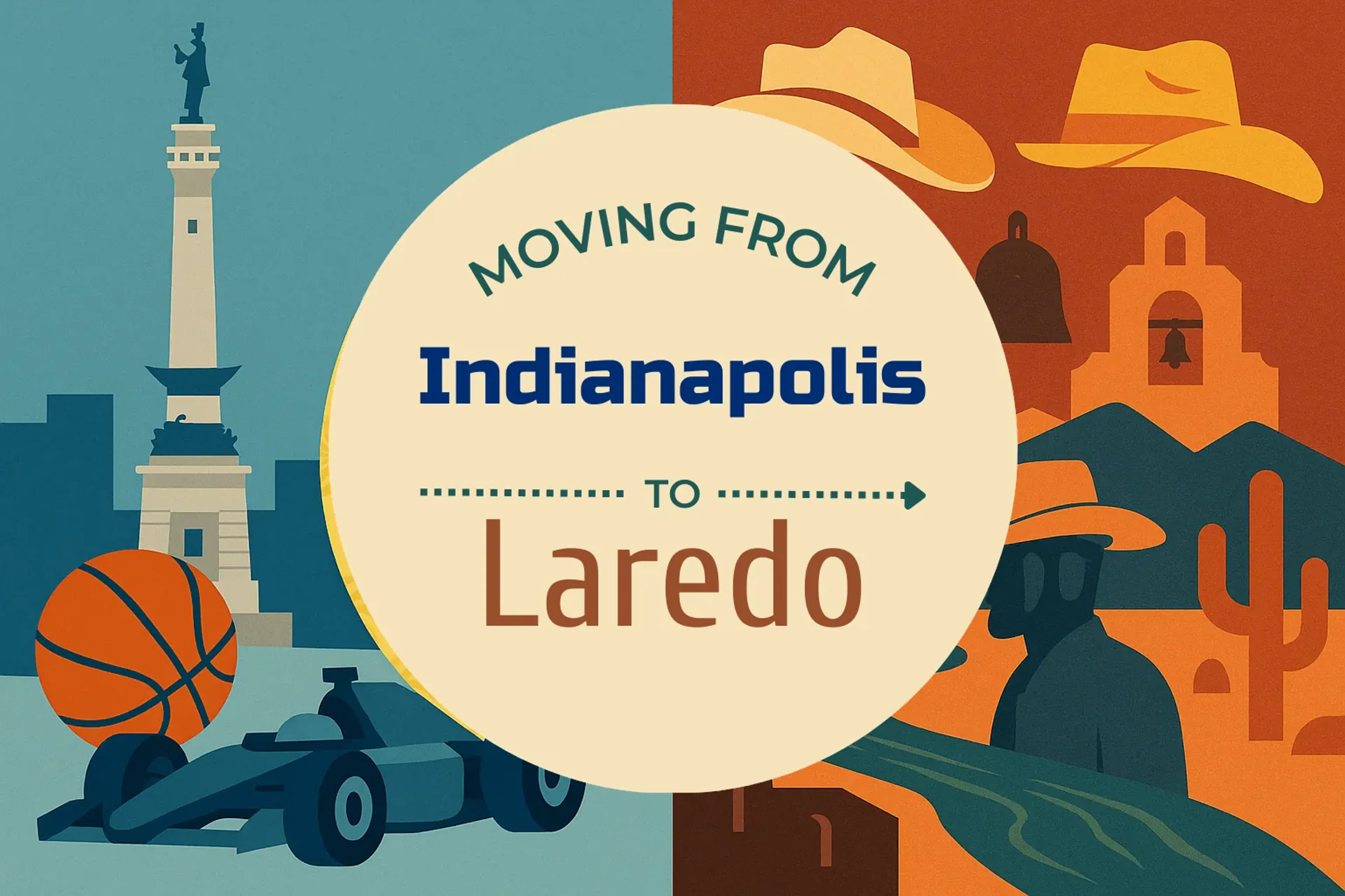 Side-by-side comparison of Indianapolis to Laredo moving companies