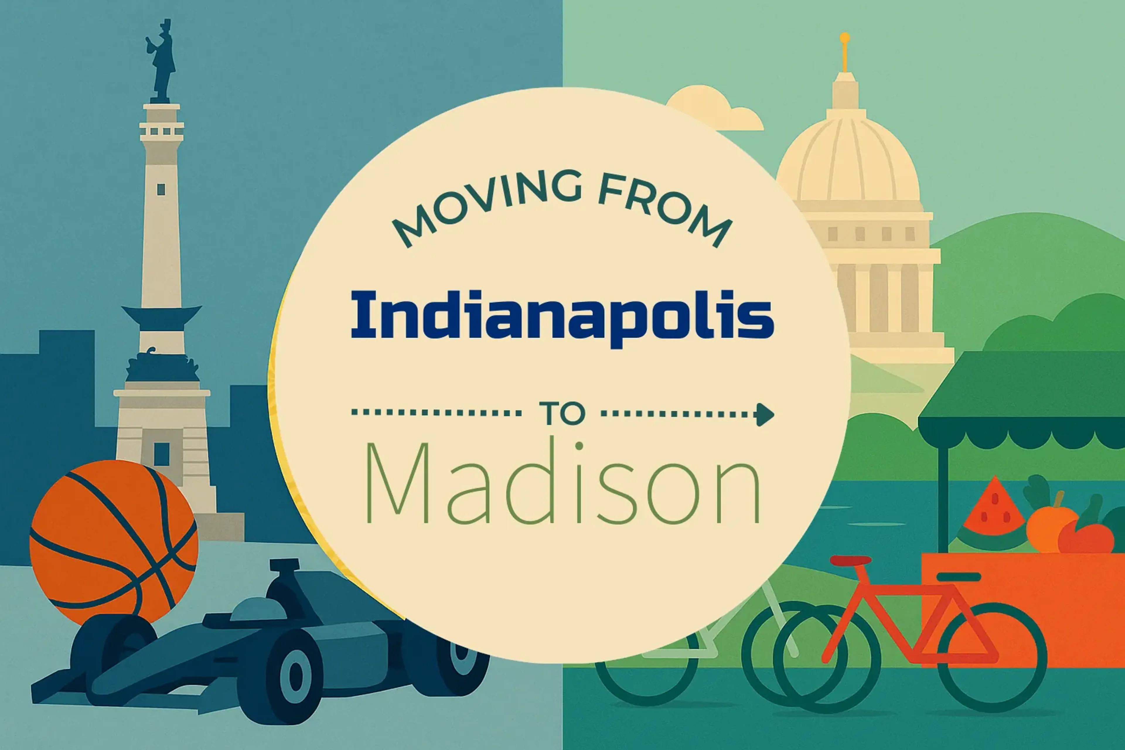 Side-by-side comparison of Indianapolis to Madison moving companies