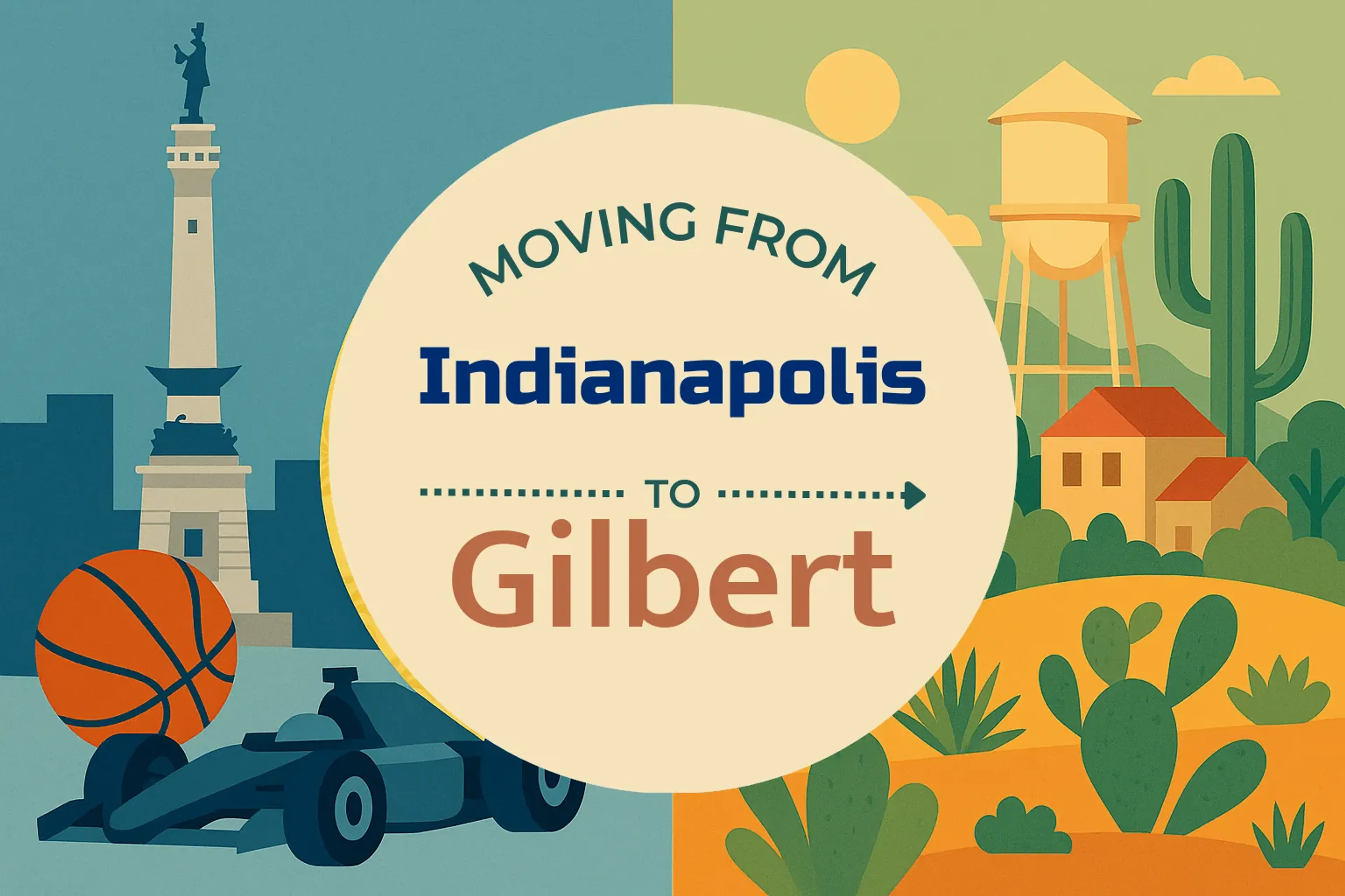 Side-by-side comparison of Indianapolis to Gilbert moving companies