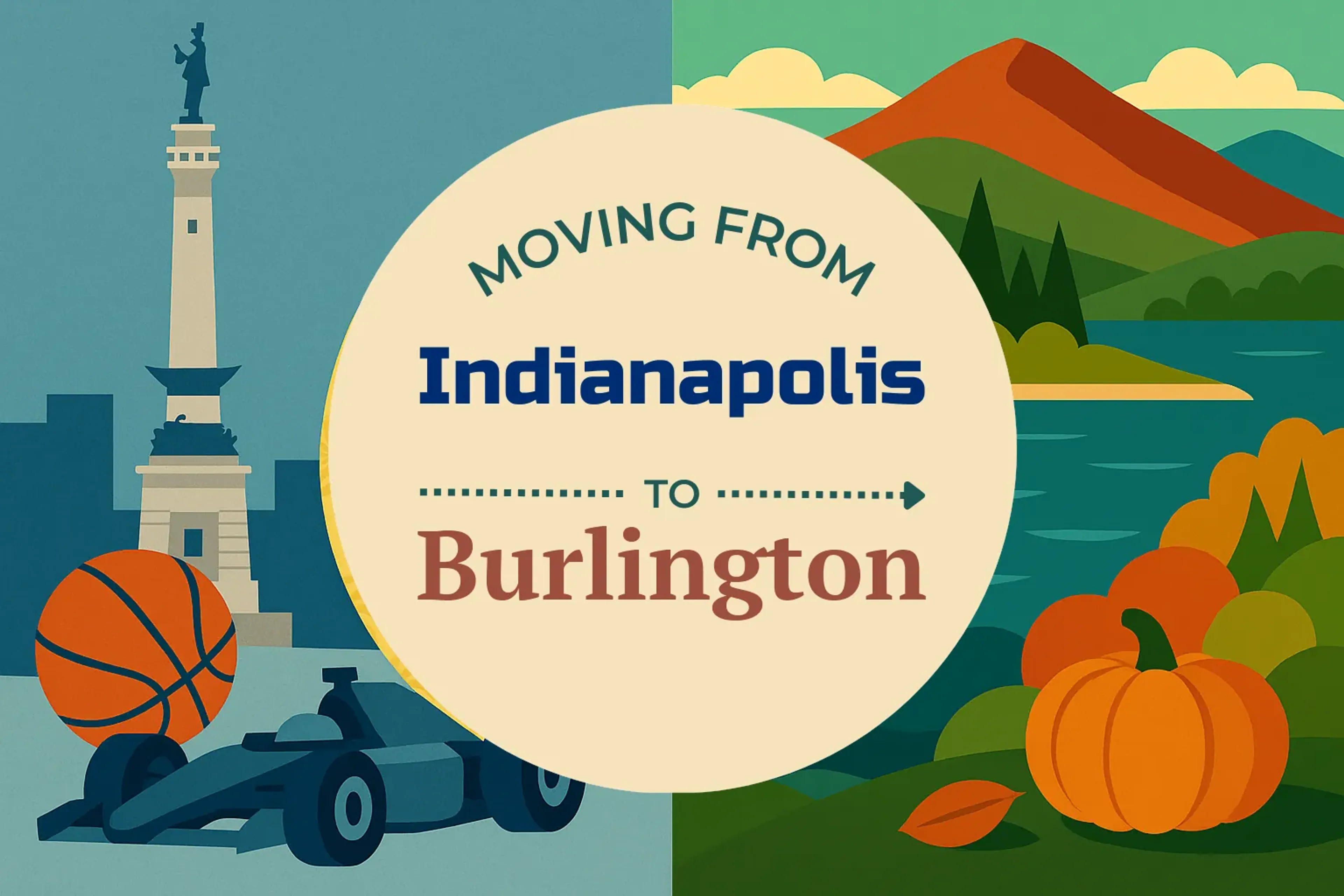 Side-by-side comparison of Indianapolis to Burlington moving companies