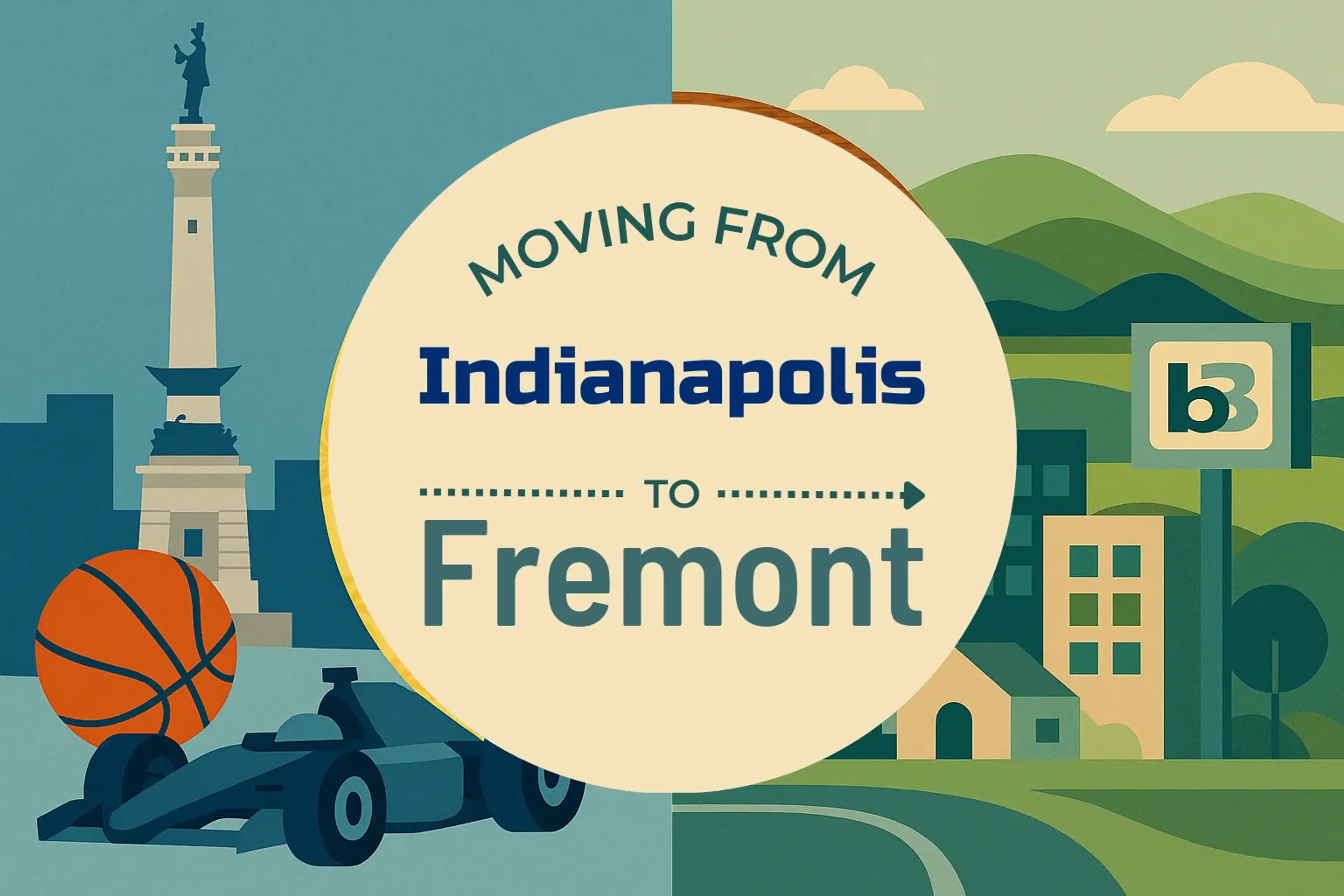 Side-by-side comparison of Indianapolis to Fremont moving companies