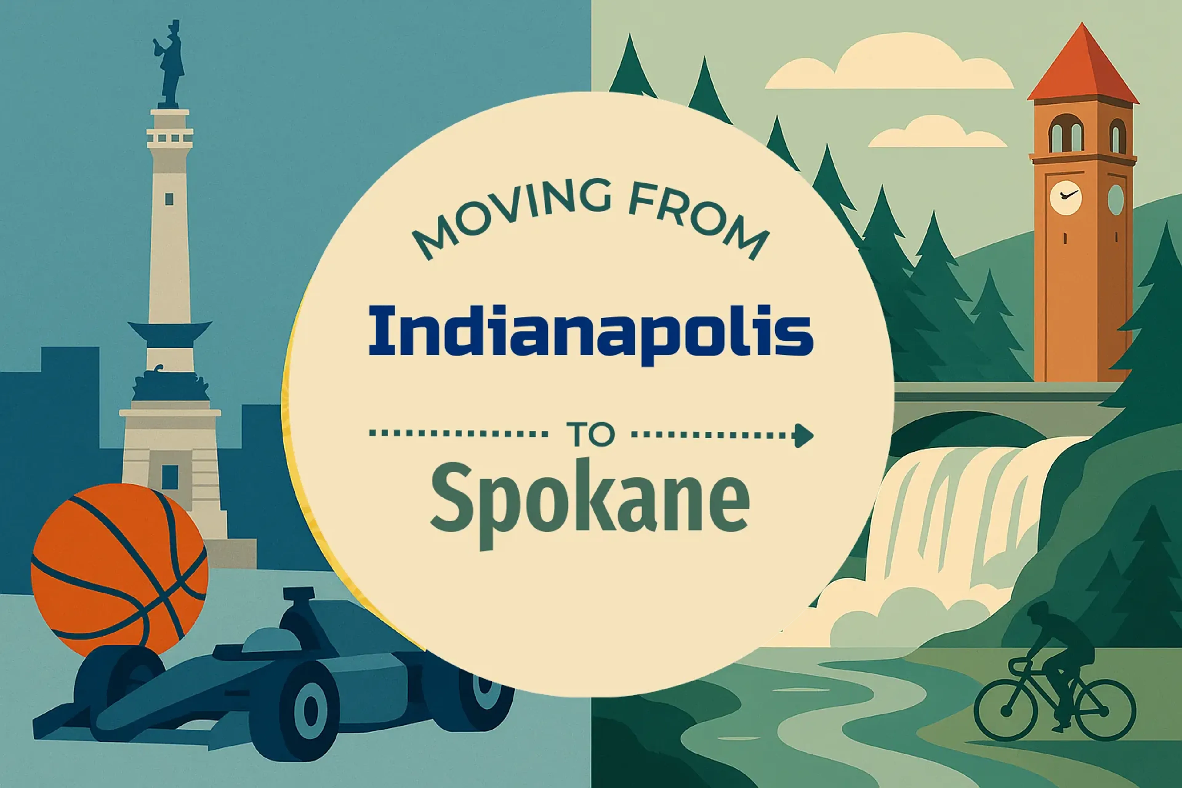 Side-by-side comparison of Indianapolis to Spokane moving companies