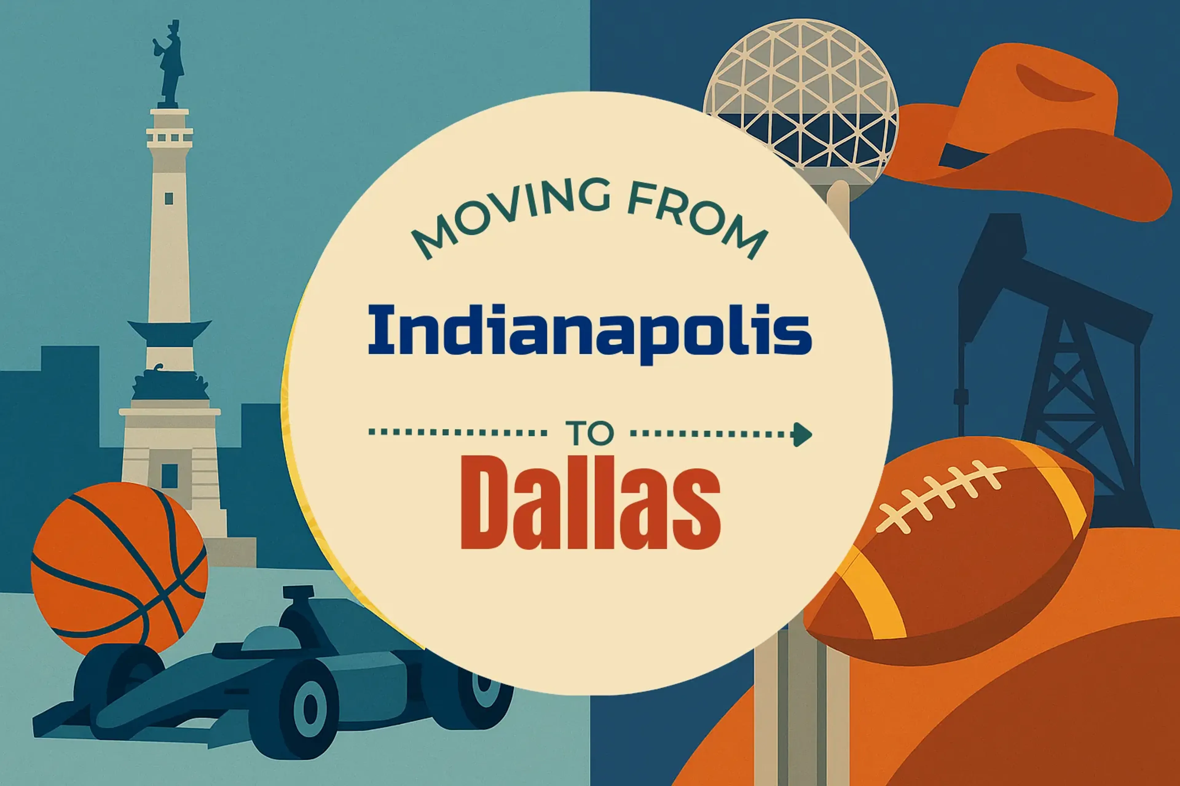 Side-by-side comparison of Indianapolis to Dallas moving companies