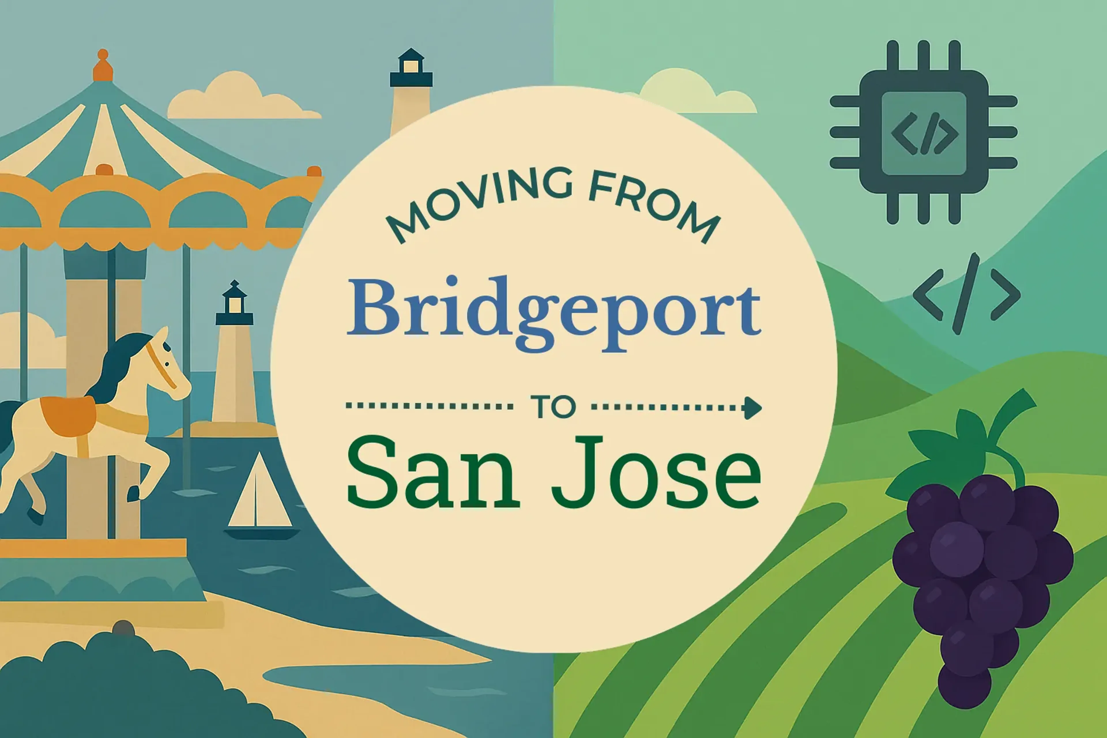 Side-by-side comparison of Bridgeport to San Jose moving companies