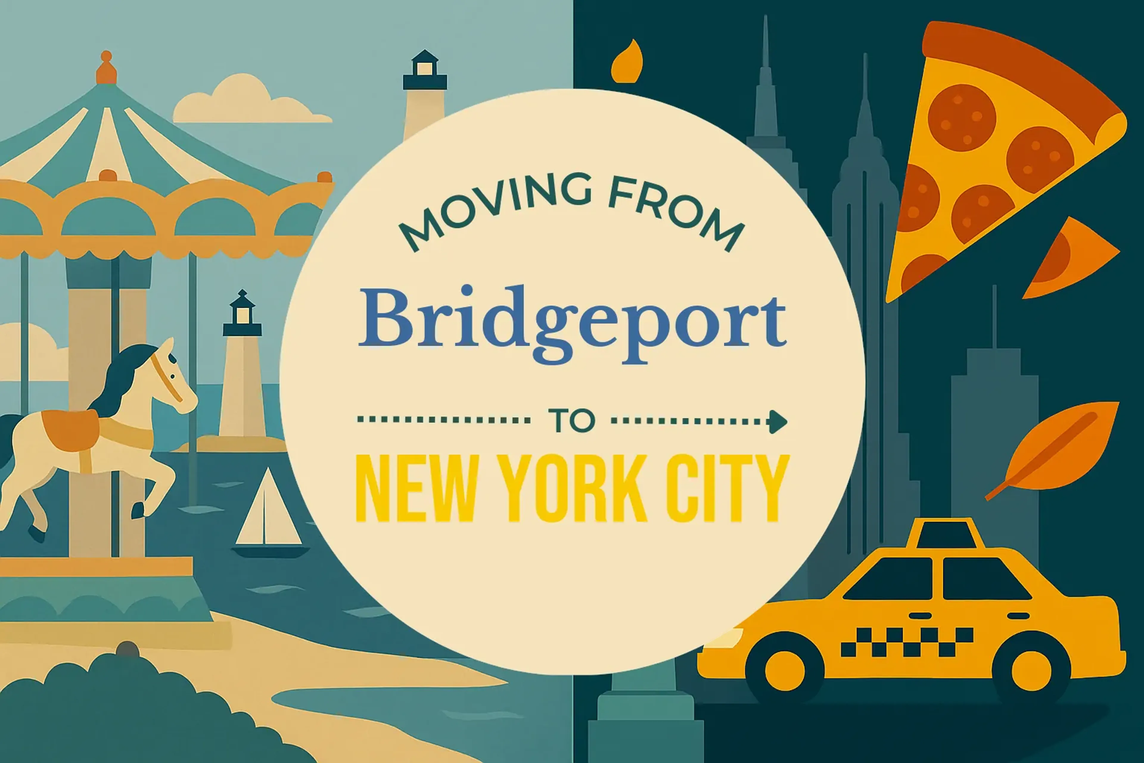 Side-by-side comparison of Bridgeport to New York City moving companies