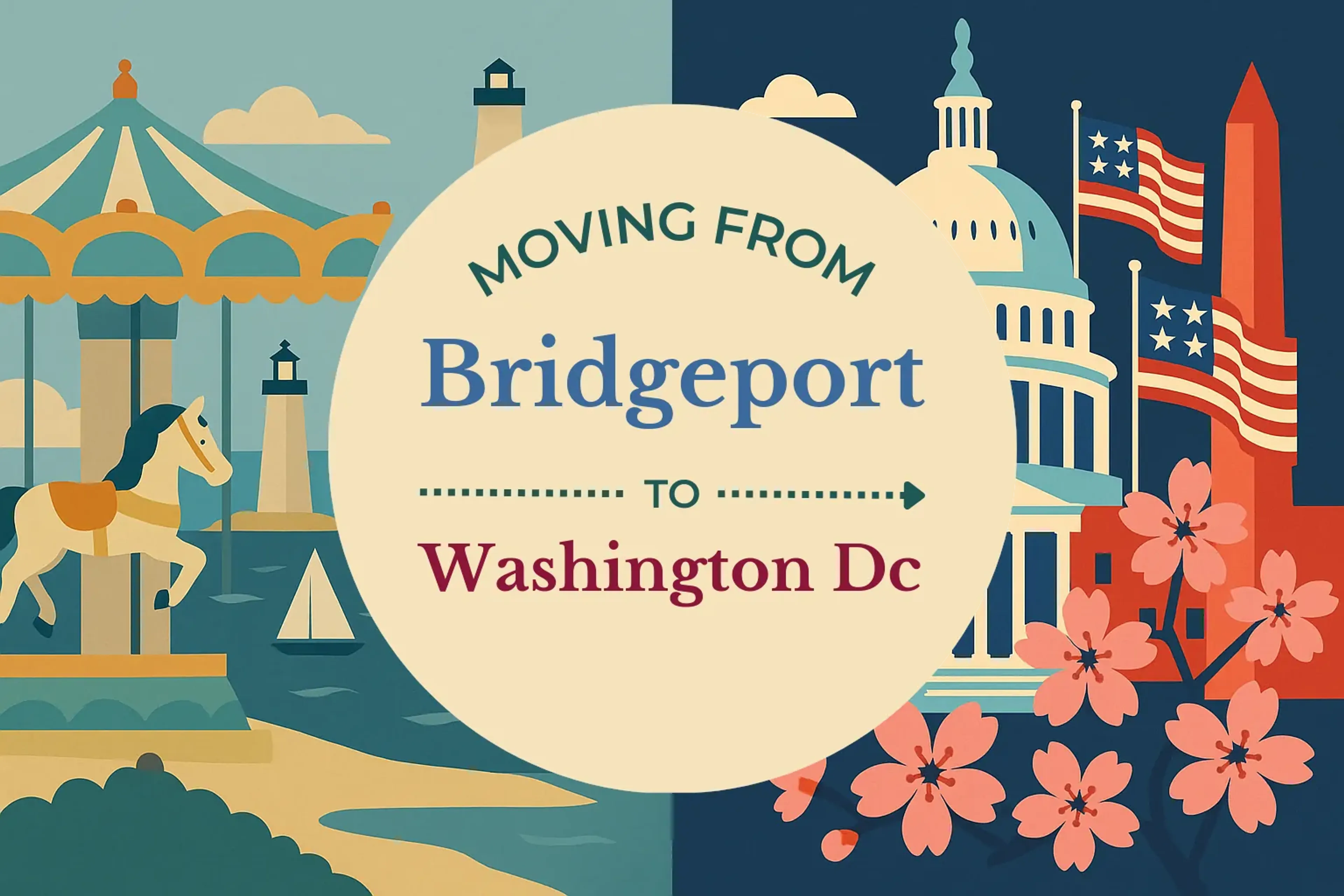 Side-by-side comparison of Bridgeport to Washington DC moving companies