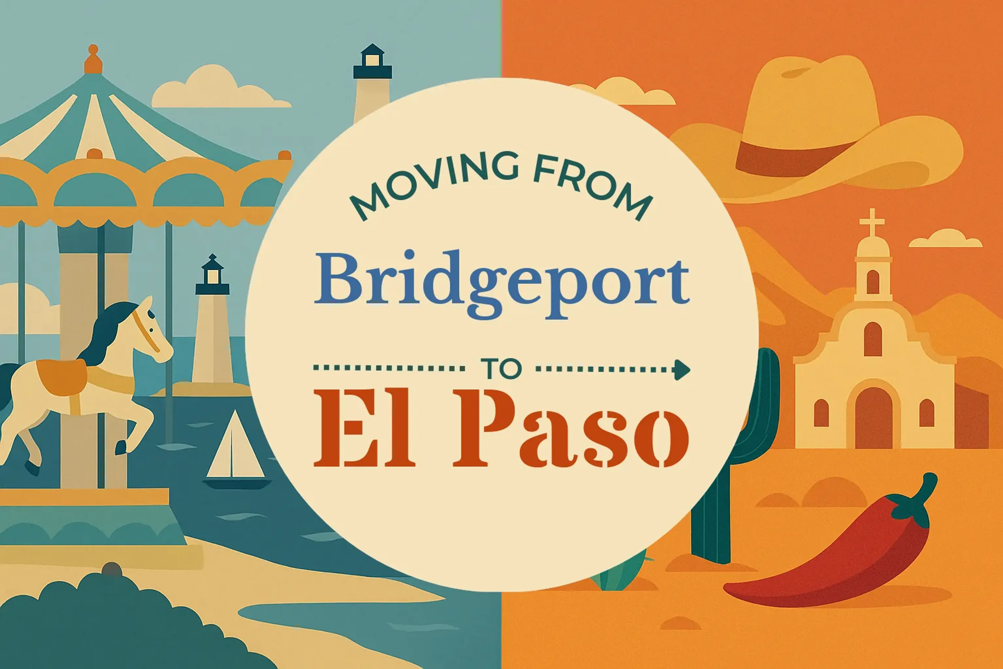 Side-by-side comparison of Bridgeport to El Paso moving companies
