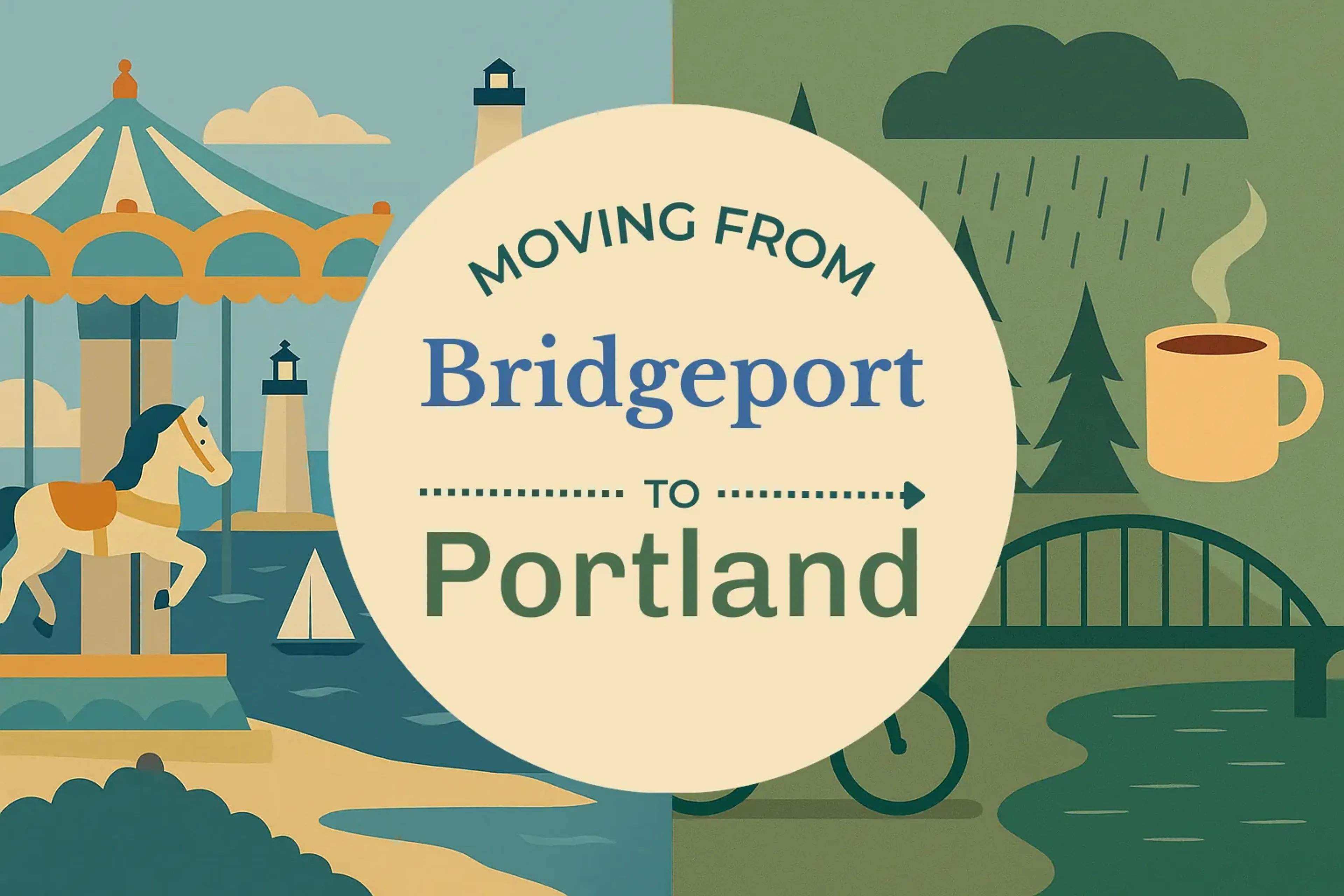 Side-by-side comparison of Bridgeport to Portland moving companies