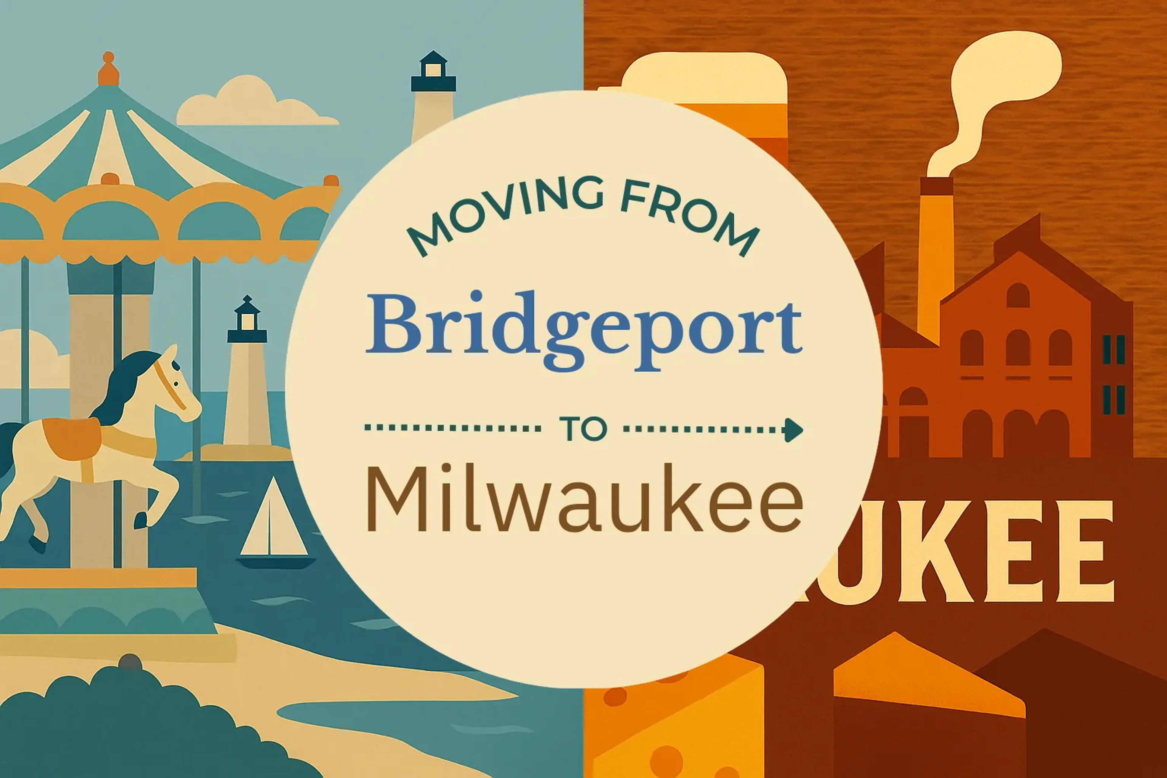 Side-by-side comparison of Bridgeport to Milwaukee moving companies