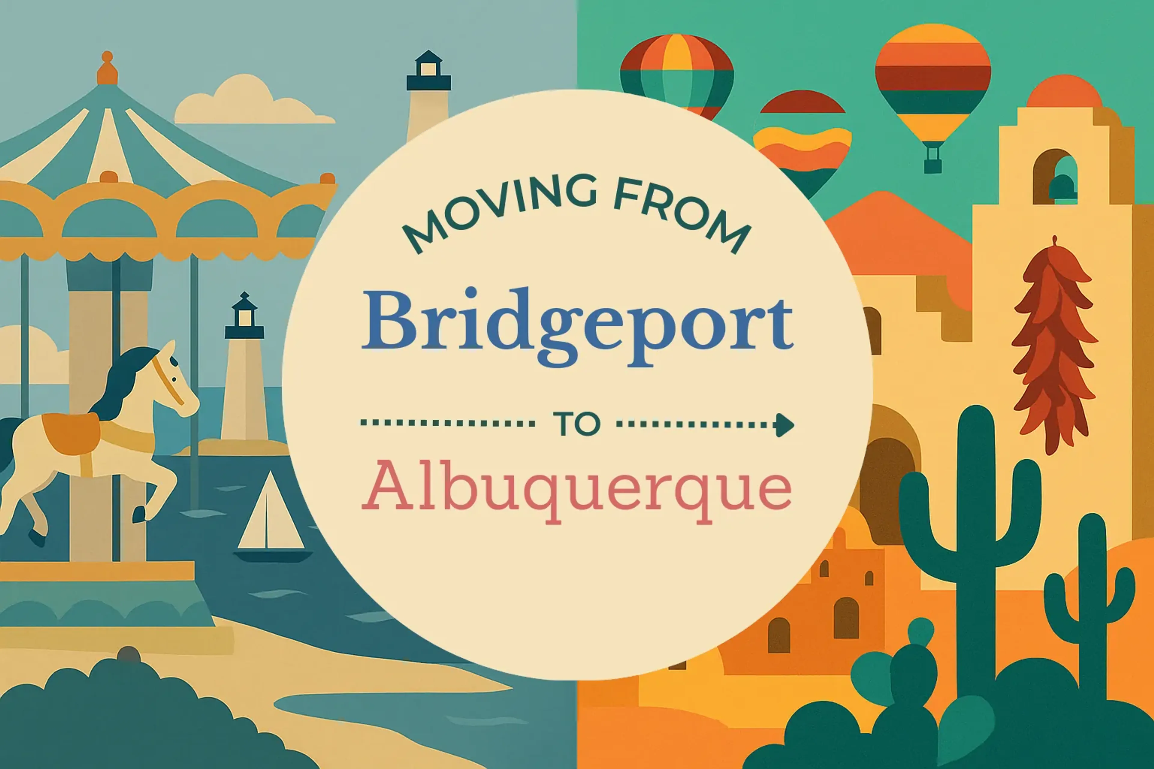 Side-by-side comparison of Bridgeport to Albuquerque moving companies