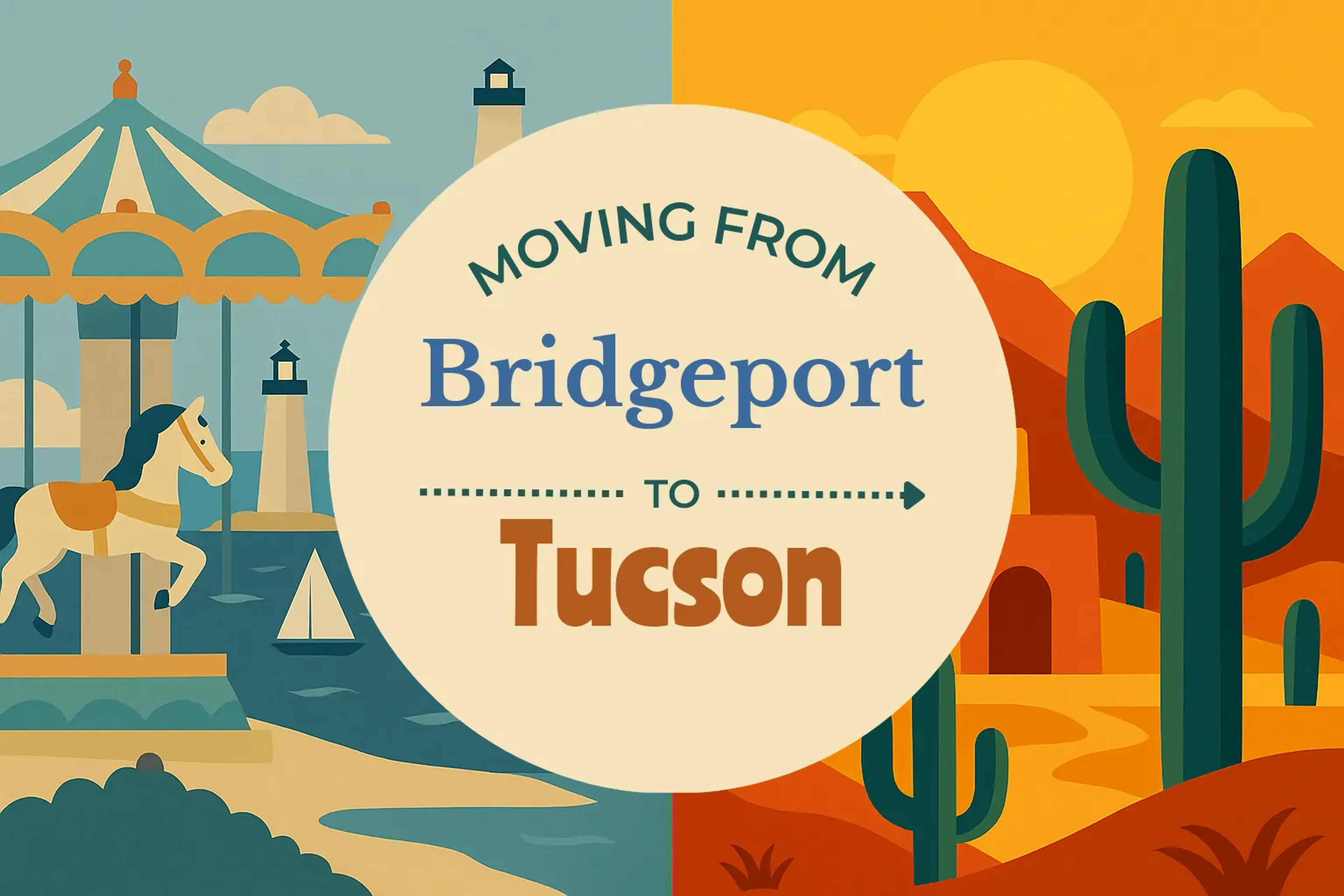 Side-by-side comparison of Bridgeport to Tucson moving companies
