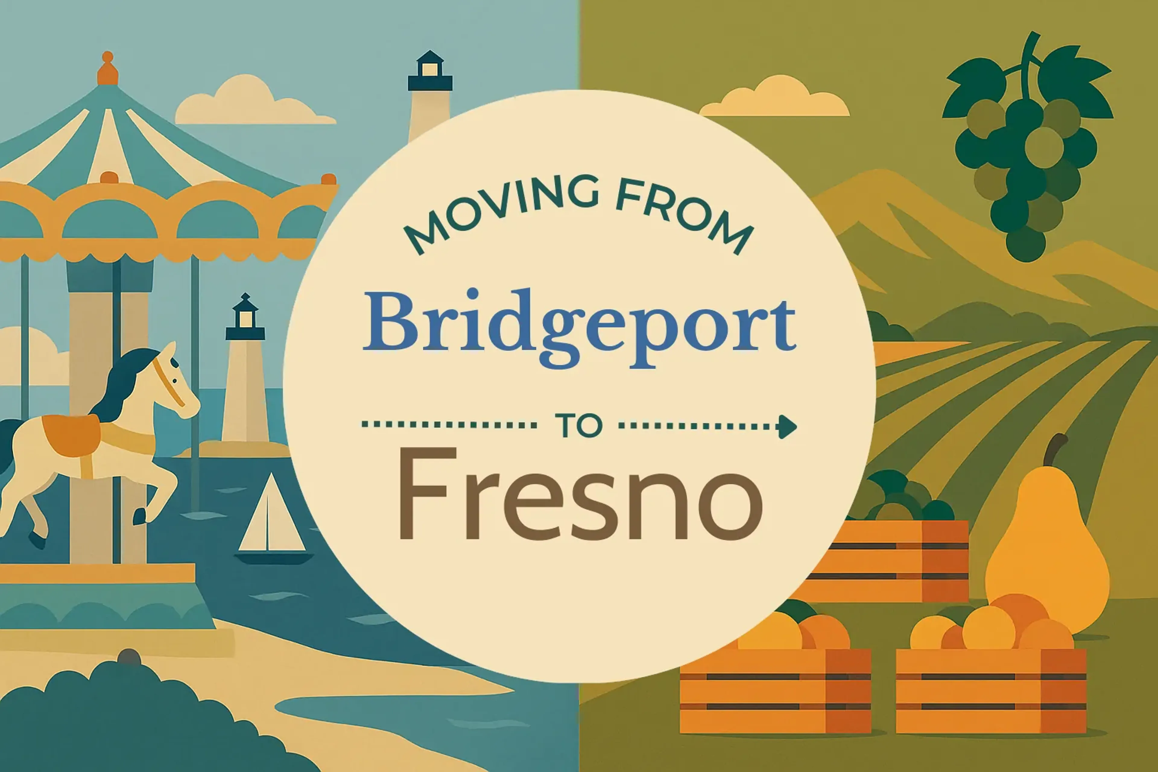 Side-by-side comparison of Bridgeport to Fresno moving companies