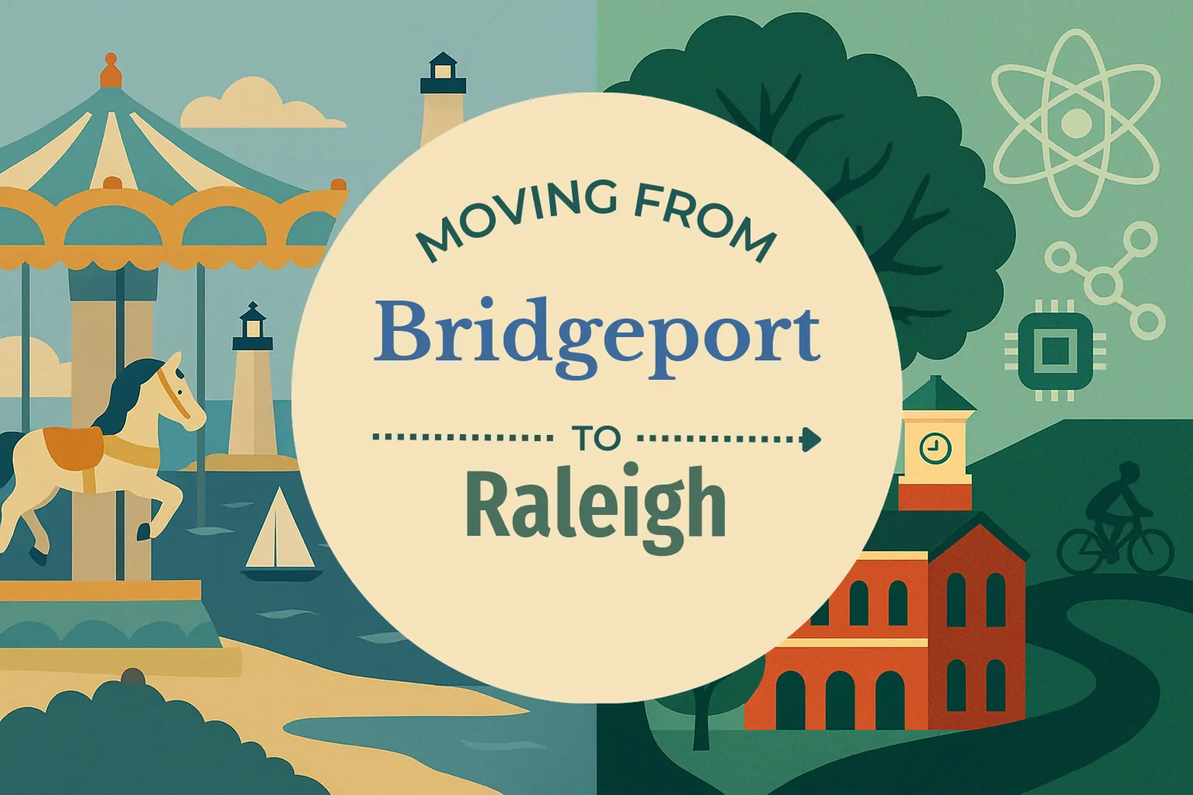 Side-by-side comparison of Bridgeport to Raleigh moving companies