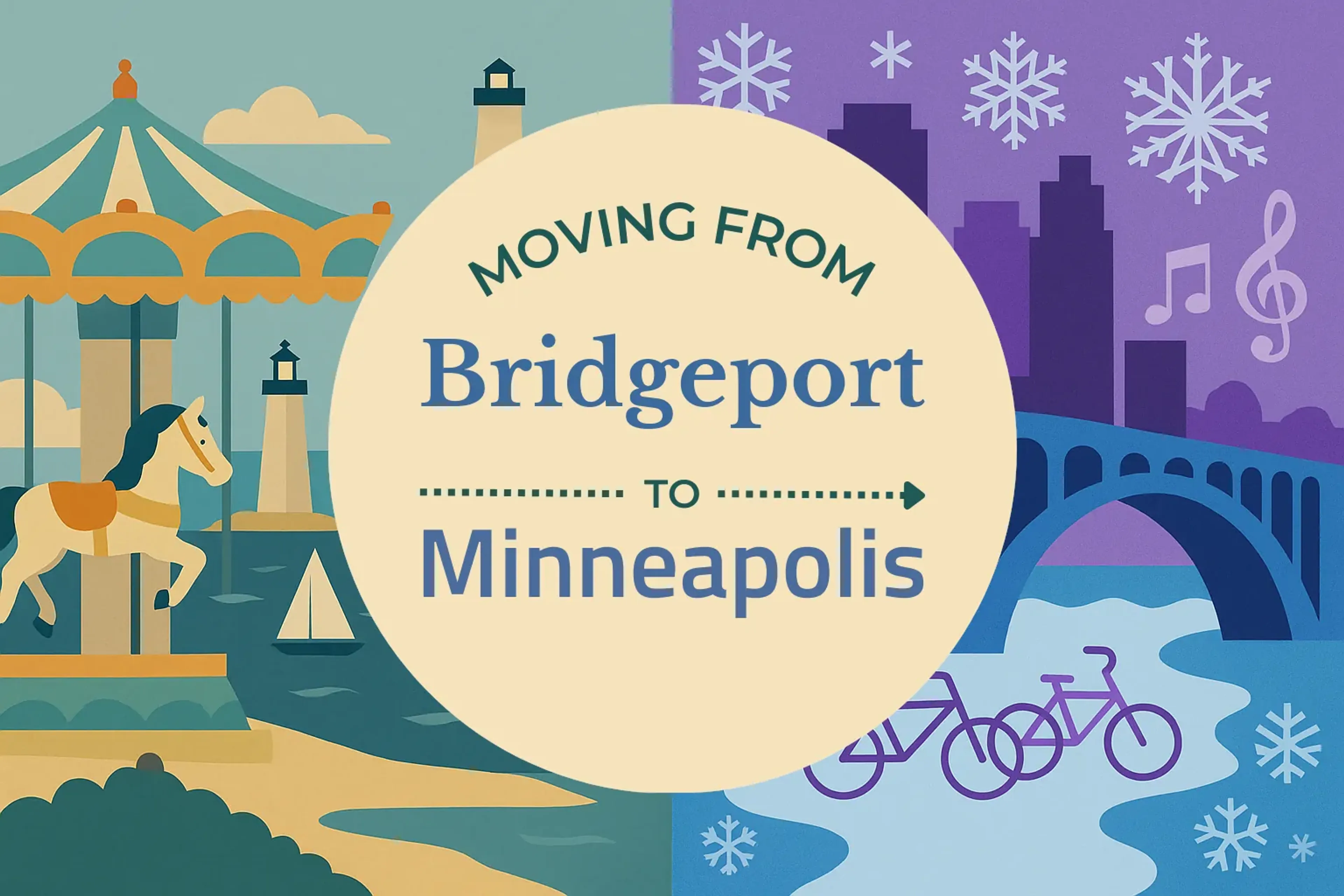 Side-by-side comparison of Bridgeport to Minneapolis moving companies