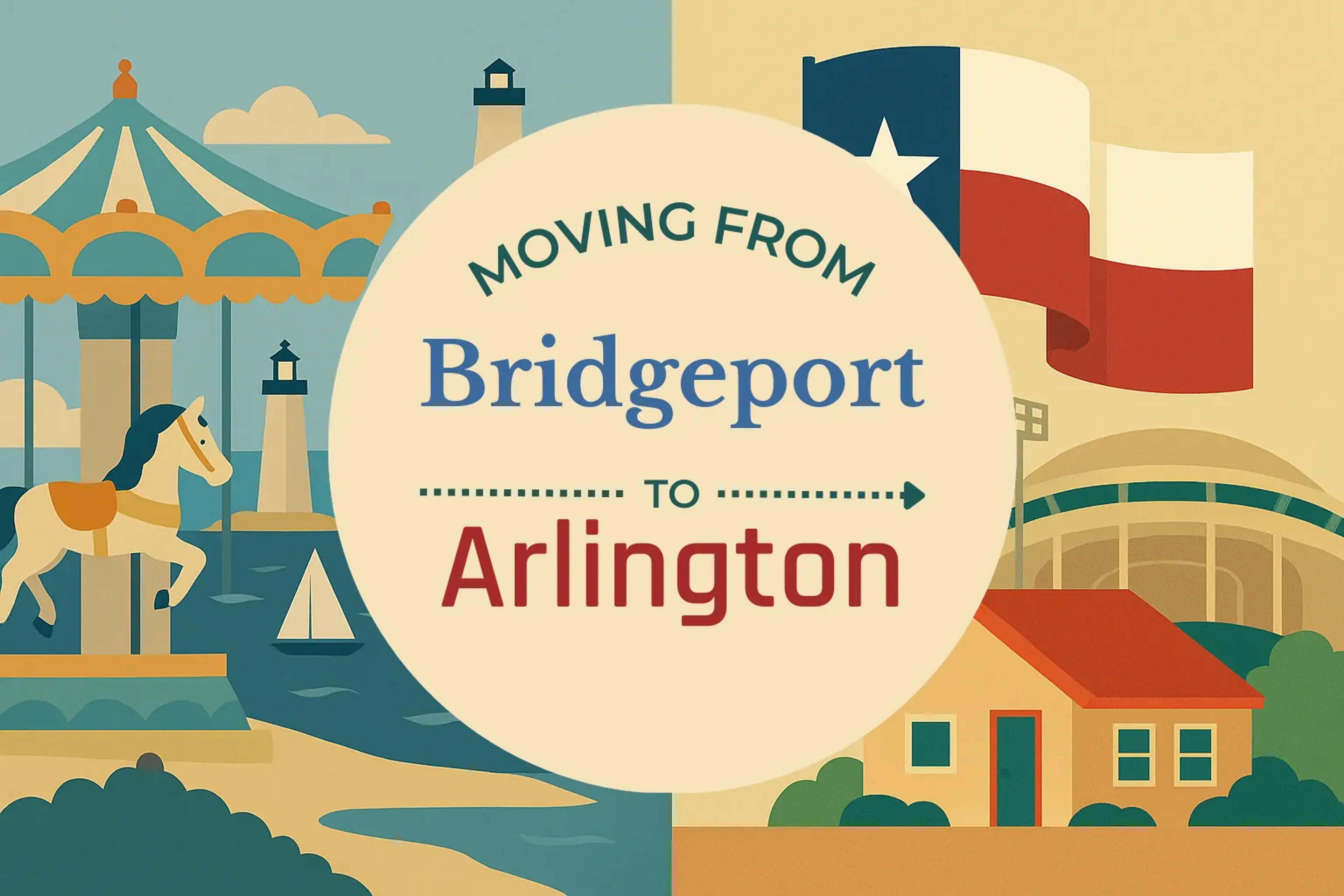 Side-by-side comparison of Bridgeport to Arlington moving companies