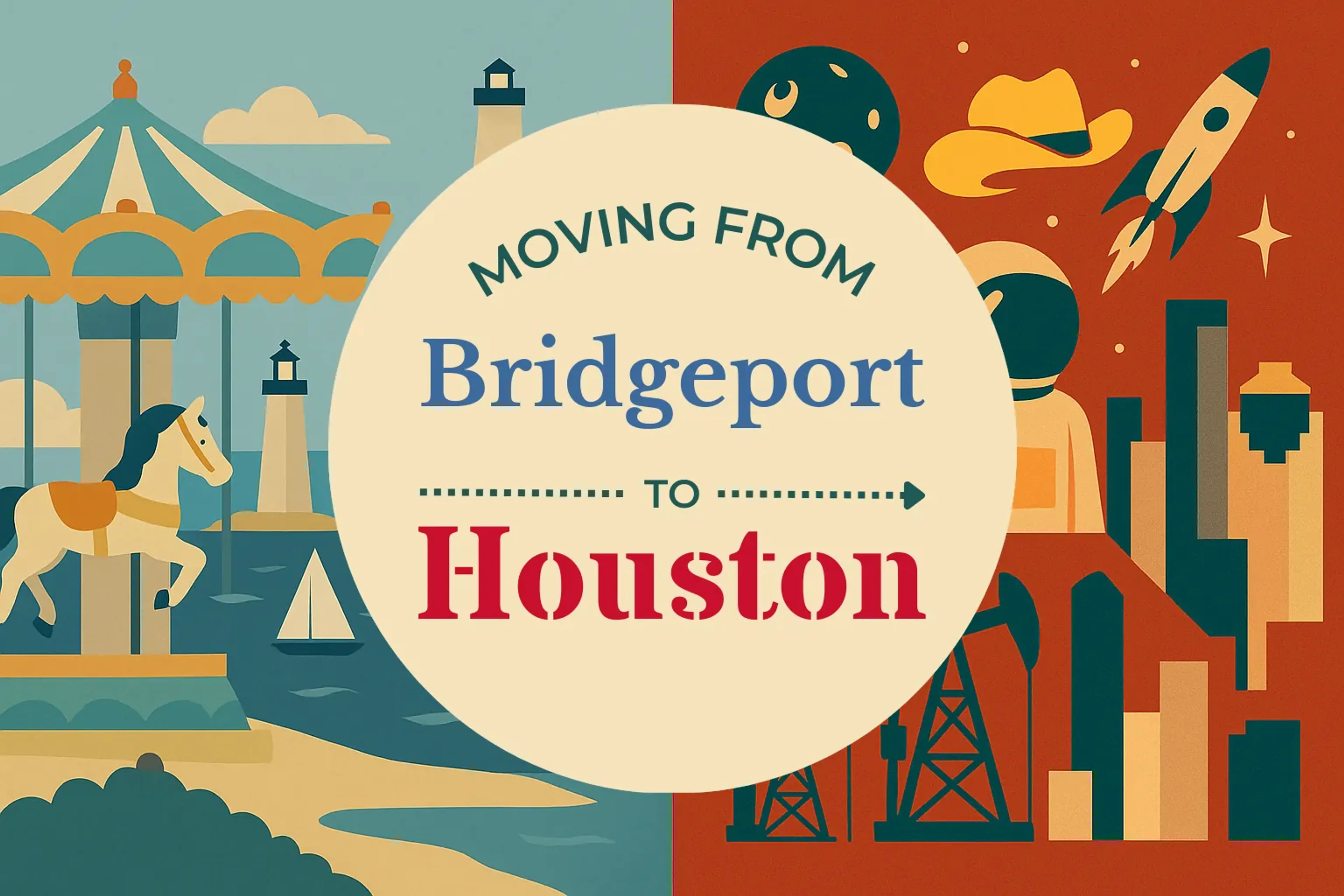 Side-by-side comparison of Bridgeport to Houston moving companies