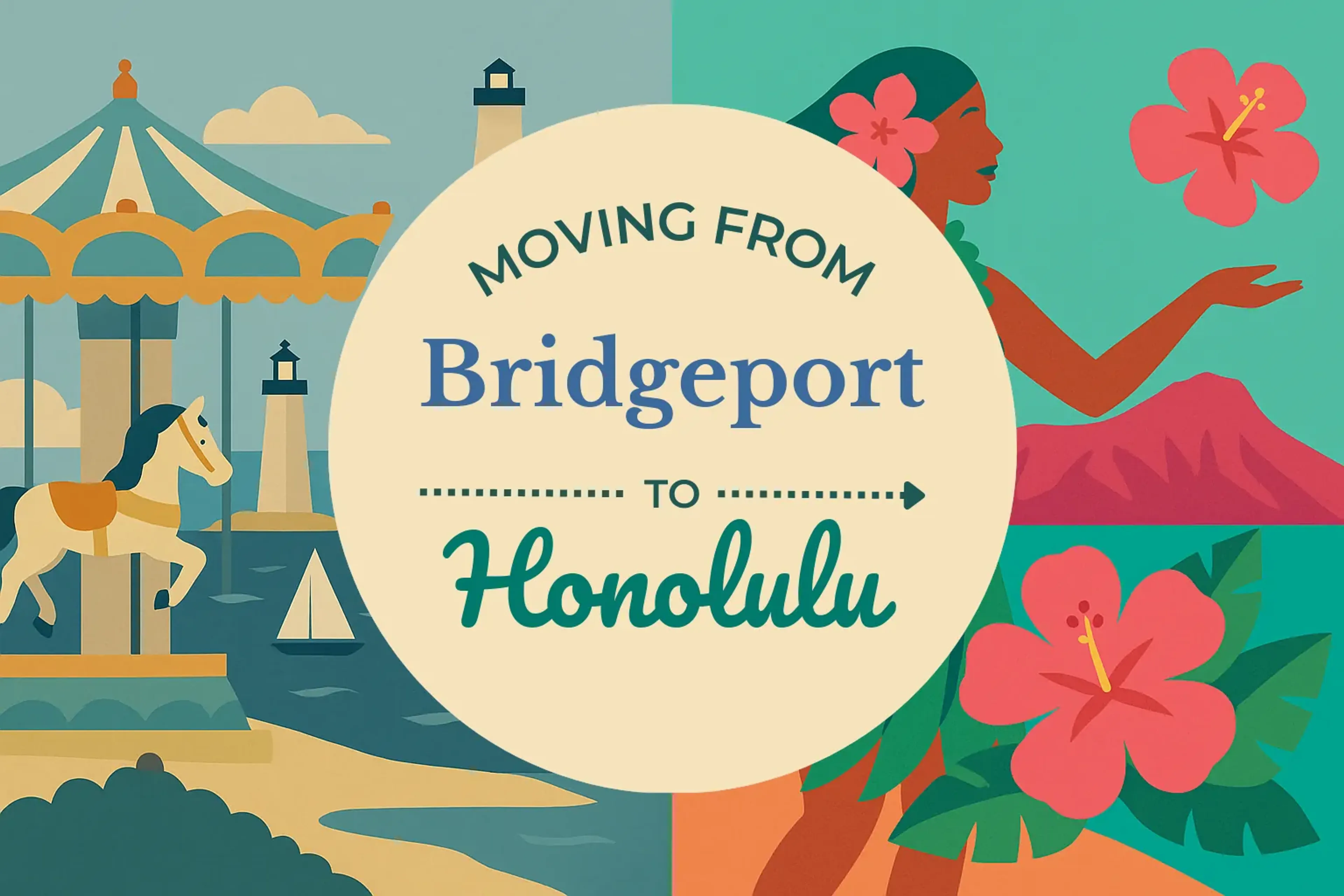 Side-by-side comparison of Bridgeport to Honolulu moving companies