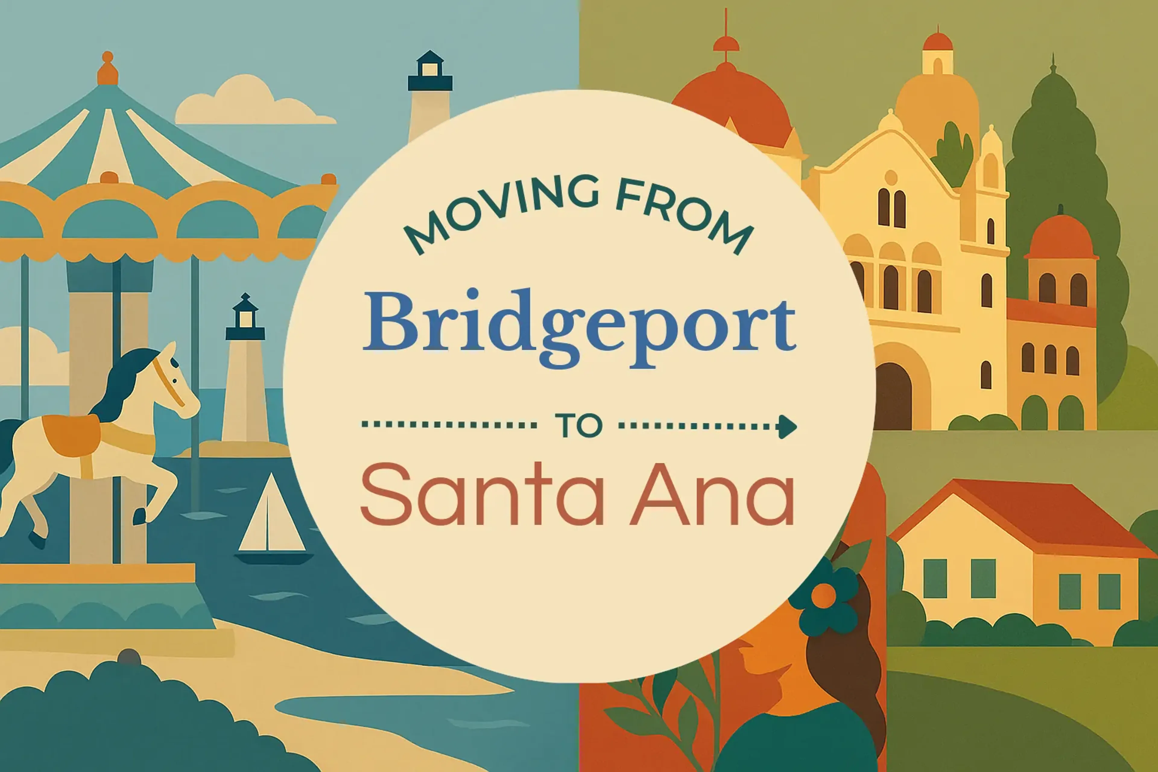 Side-by-side comparison of Bridgeport to Santa Ana moving companies