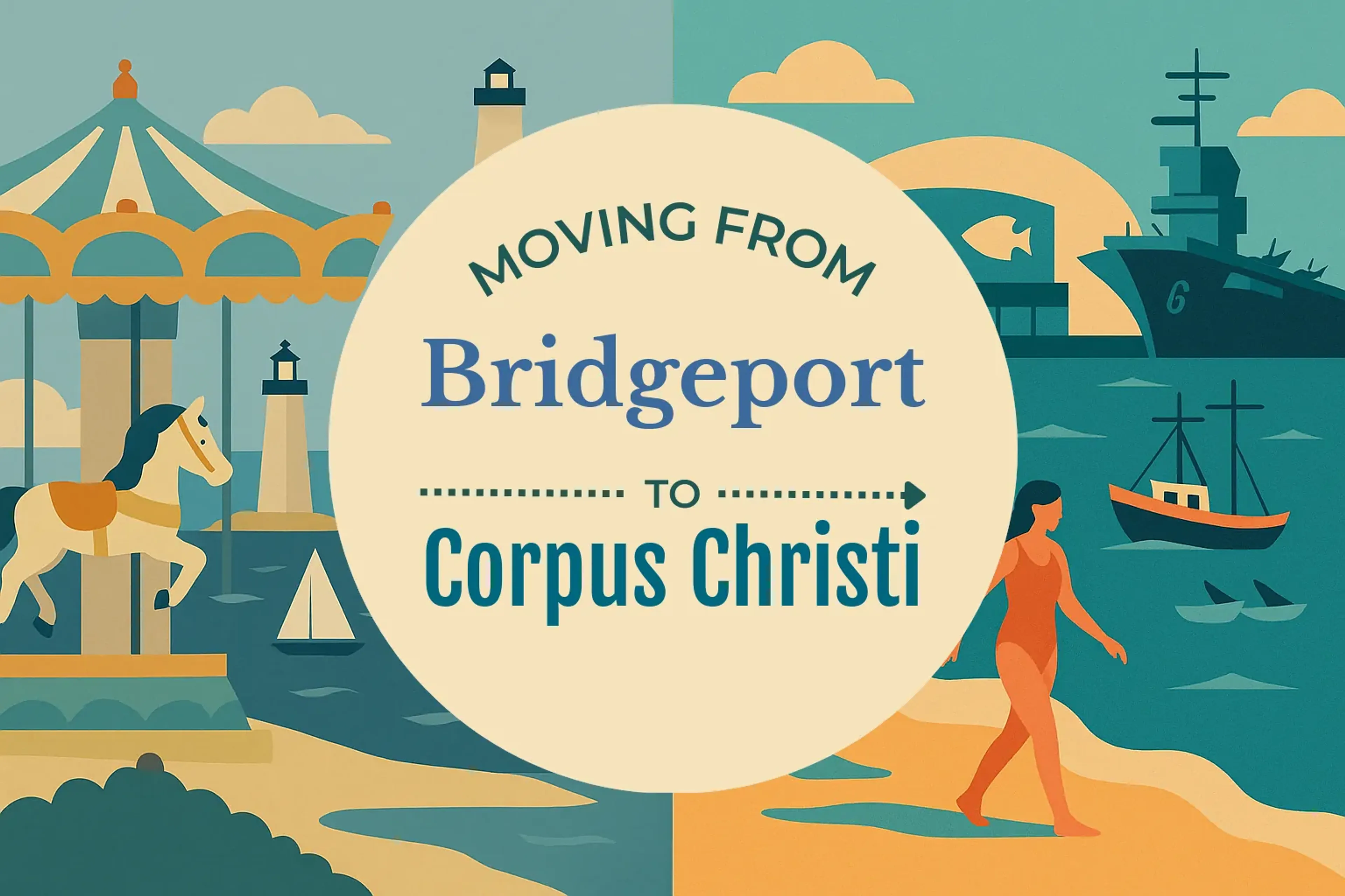 Side-by-side comparison of Bridgeport to Corpus Christi moving companies