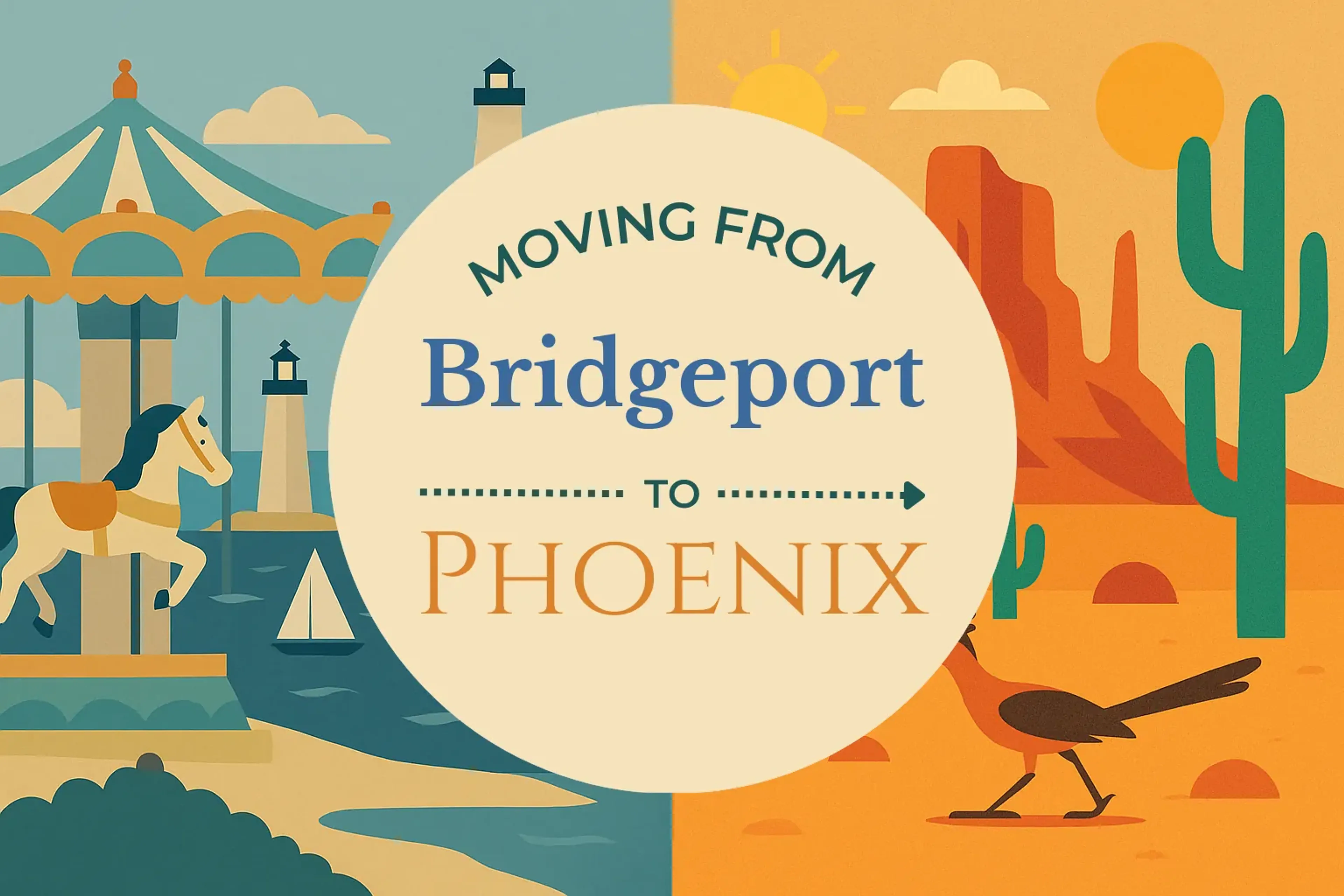Side-by-side comparison of Bridgeport to Phoenix moving companies