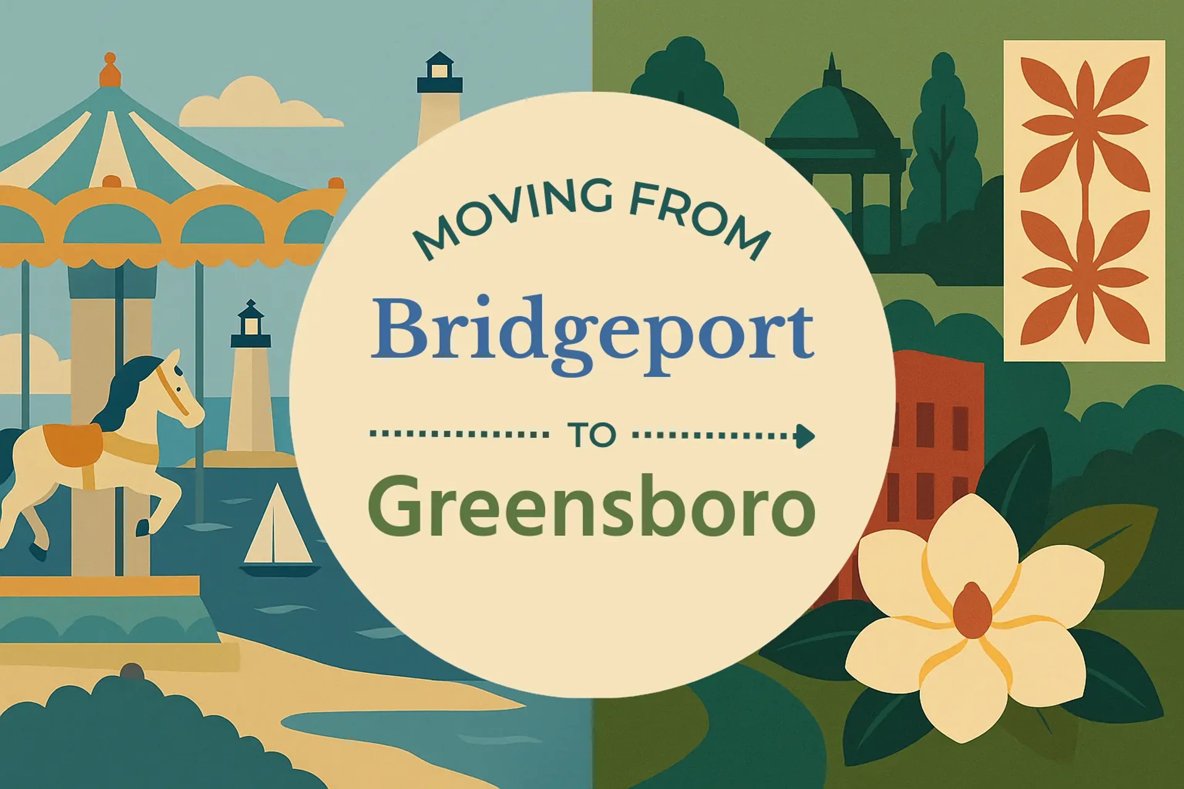 Side-by-side comparison of Bridgeport to Greensboro moving companies