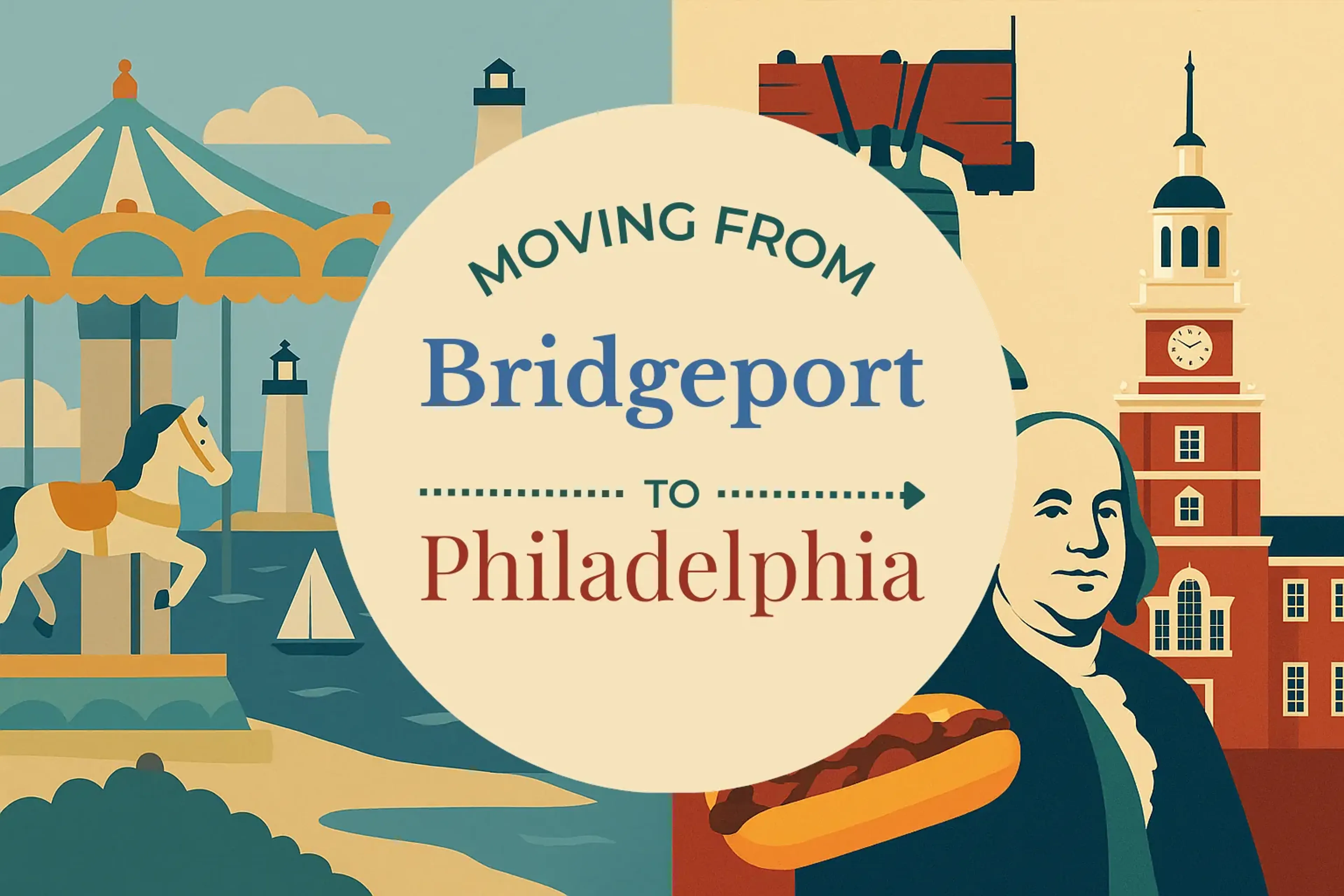 Side-by-side comparison of Bridgeport to Philadelphia moving companies