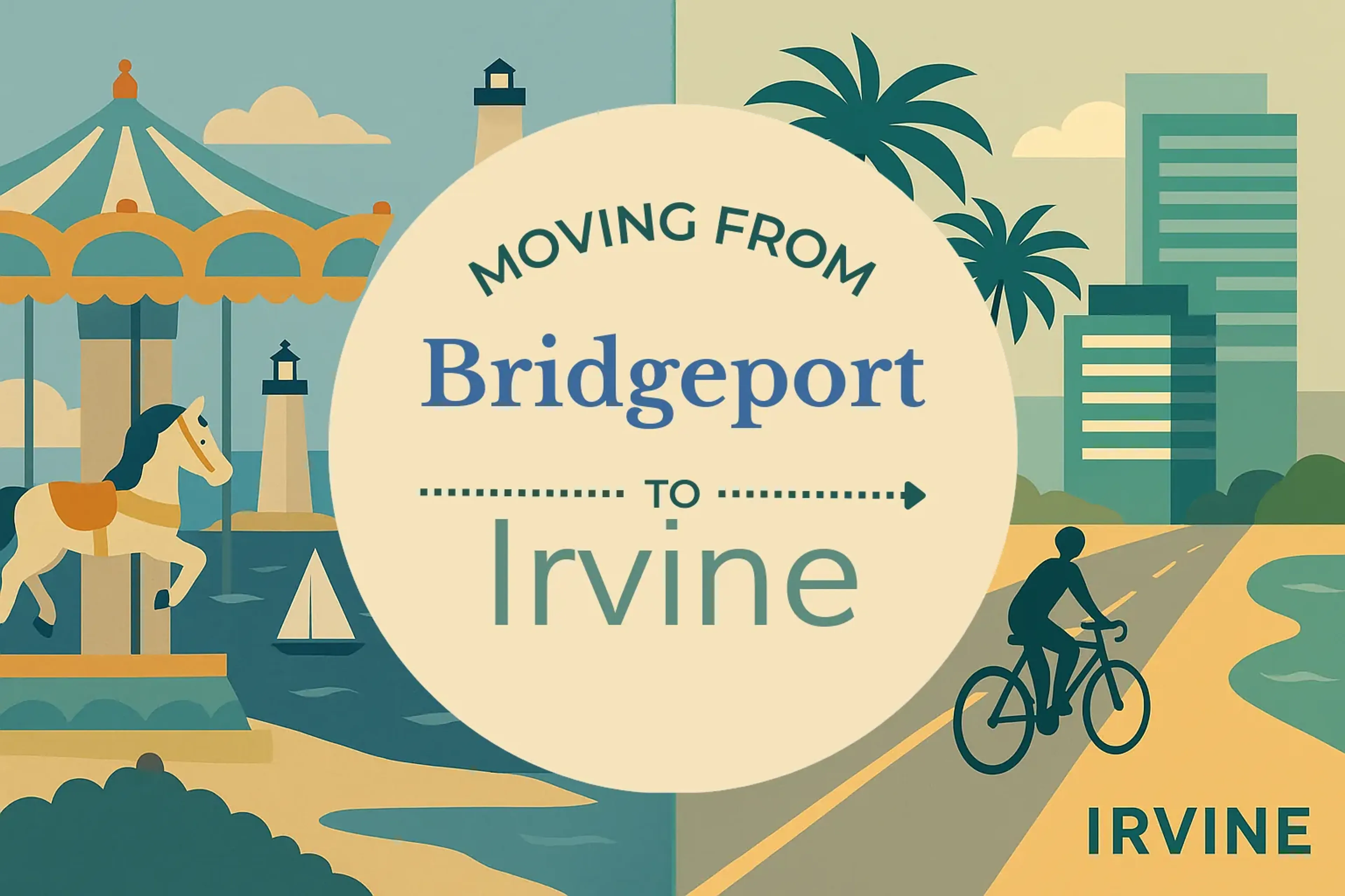Side-by-side comparison of Bridgeport to Irvine moving companies