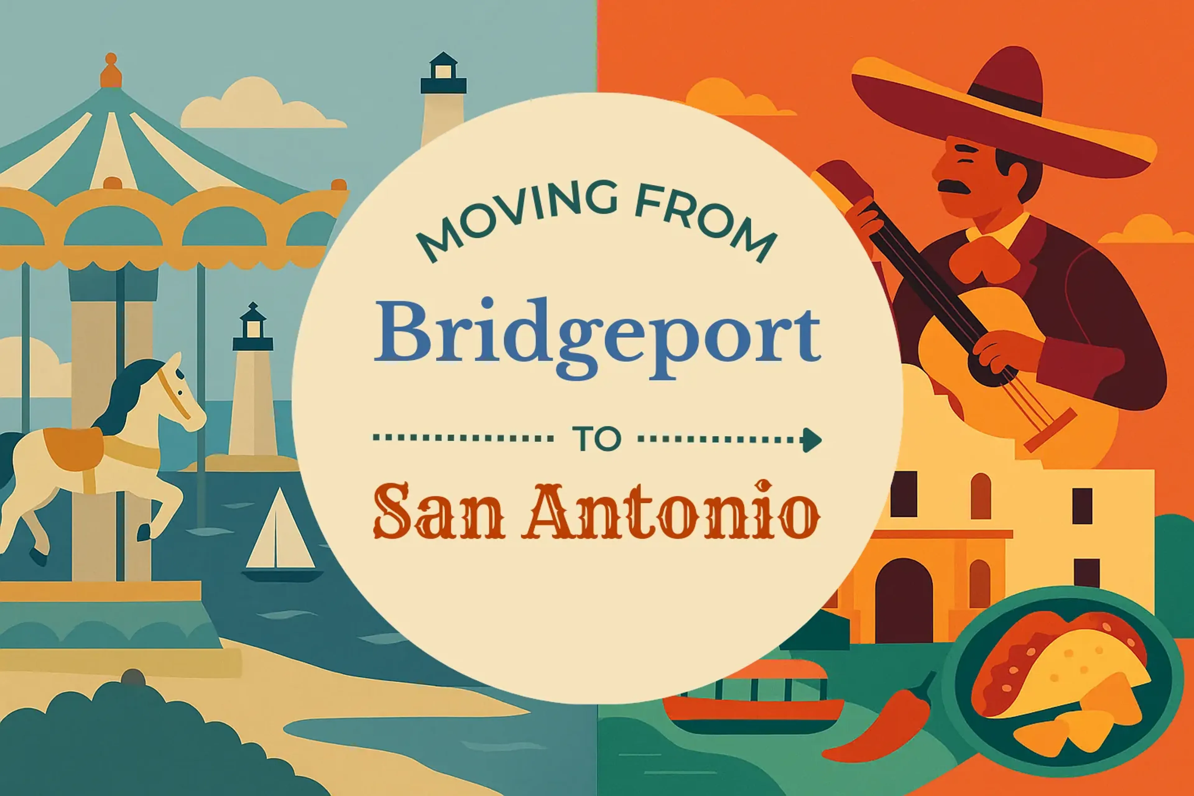Side-by-side comparison of Bridgeport to San Antonio moving companies