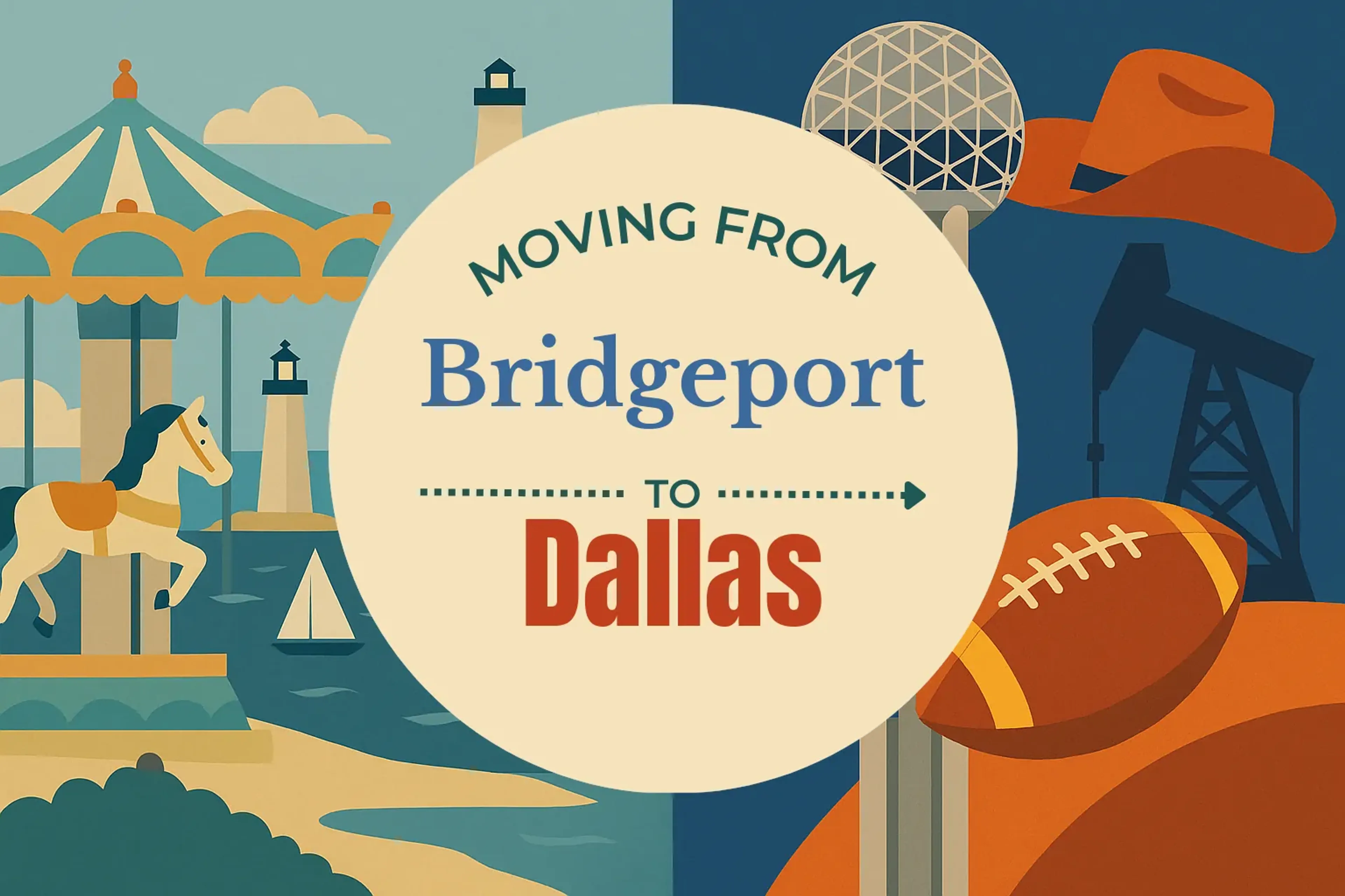 Side-by-side comparison of Bridgeport to Dallas moving companies