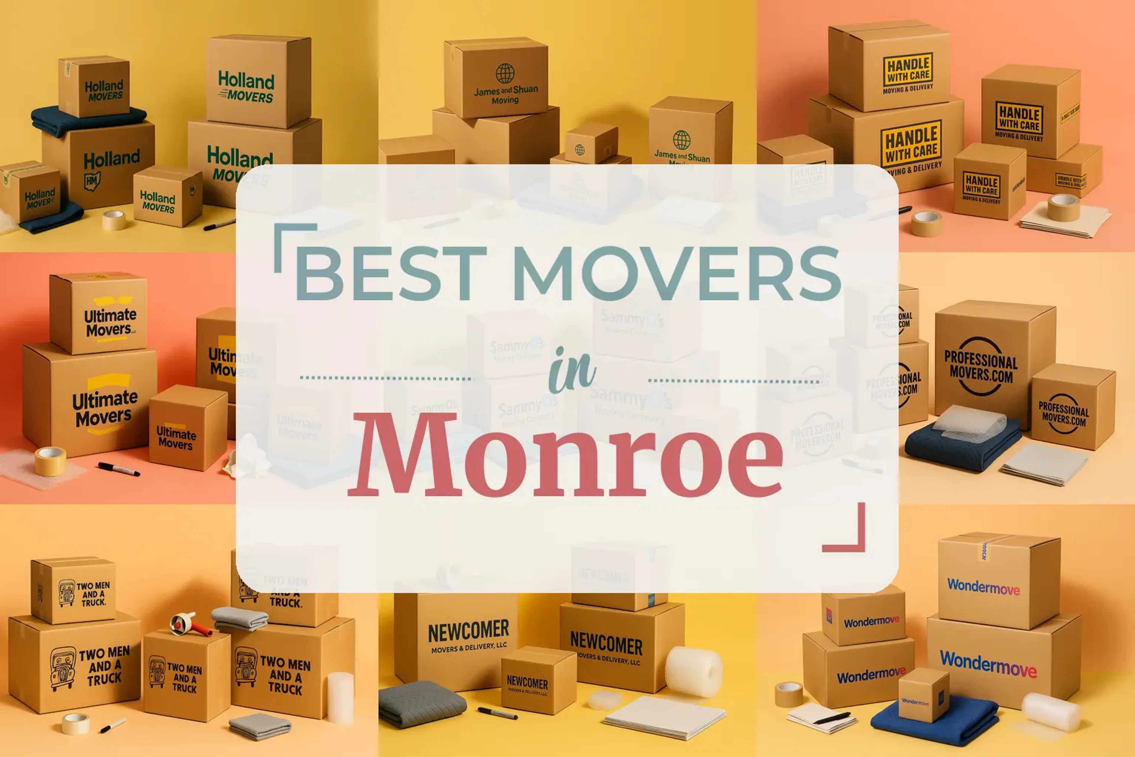 Side-by-side comparison of Monroe moving companies