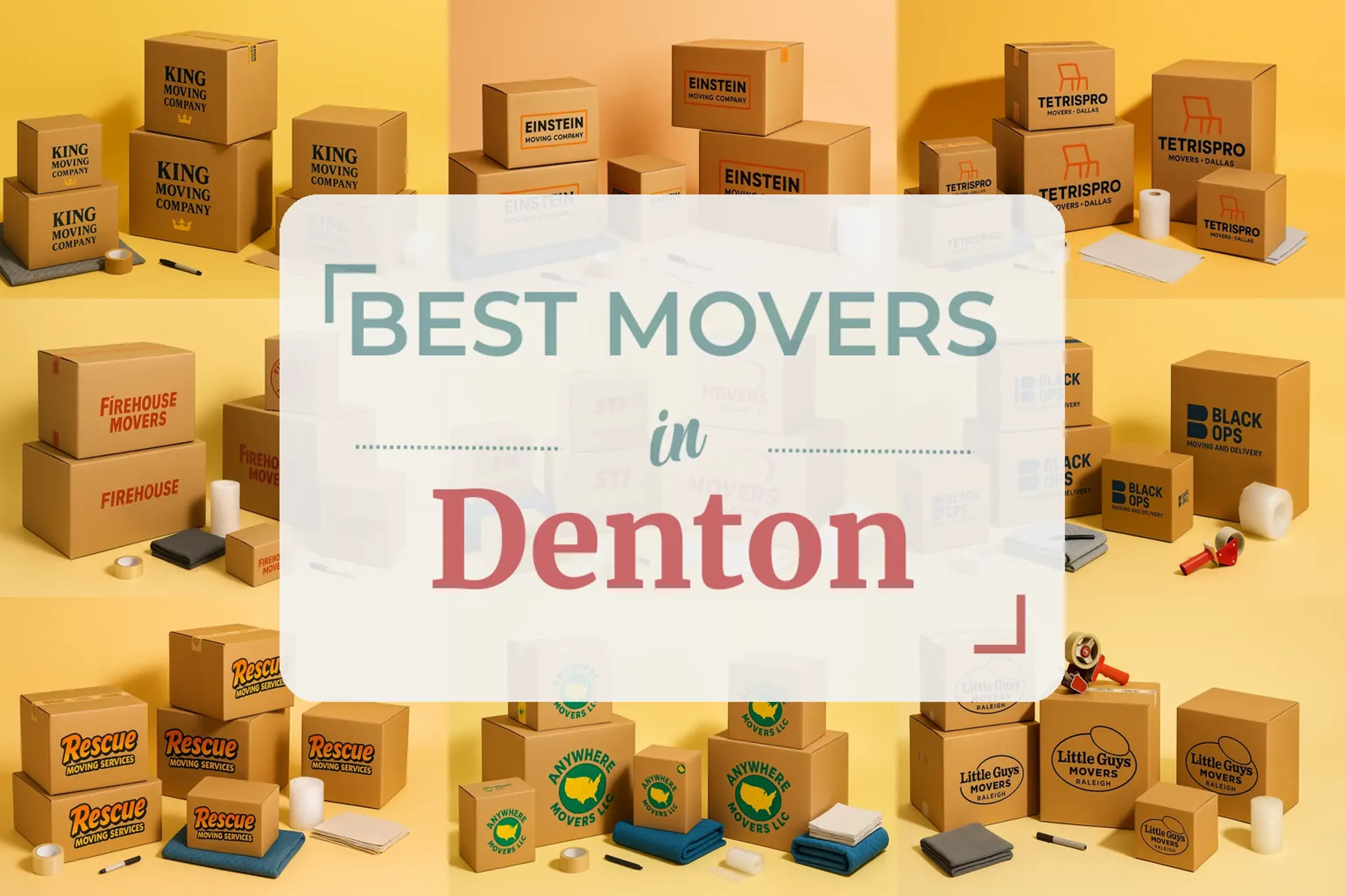 Side-by-side comparison of Denton moving companies