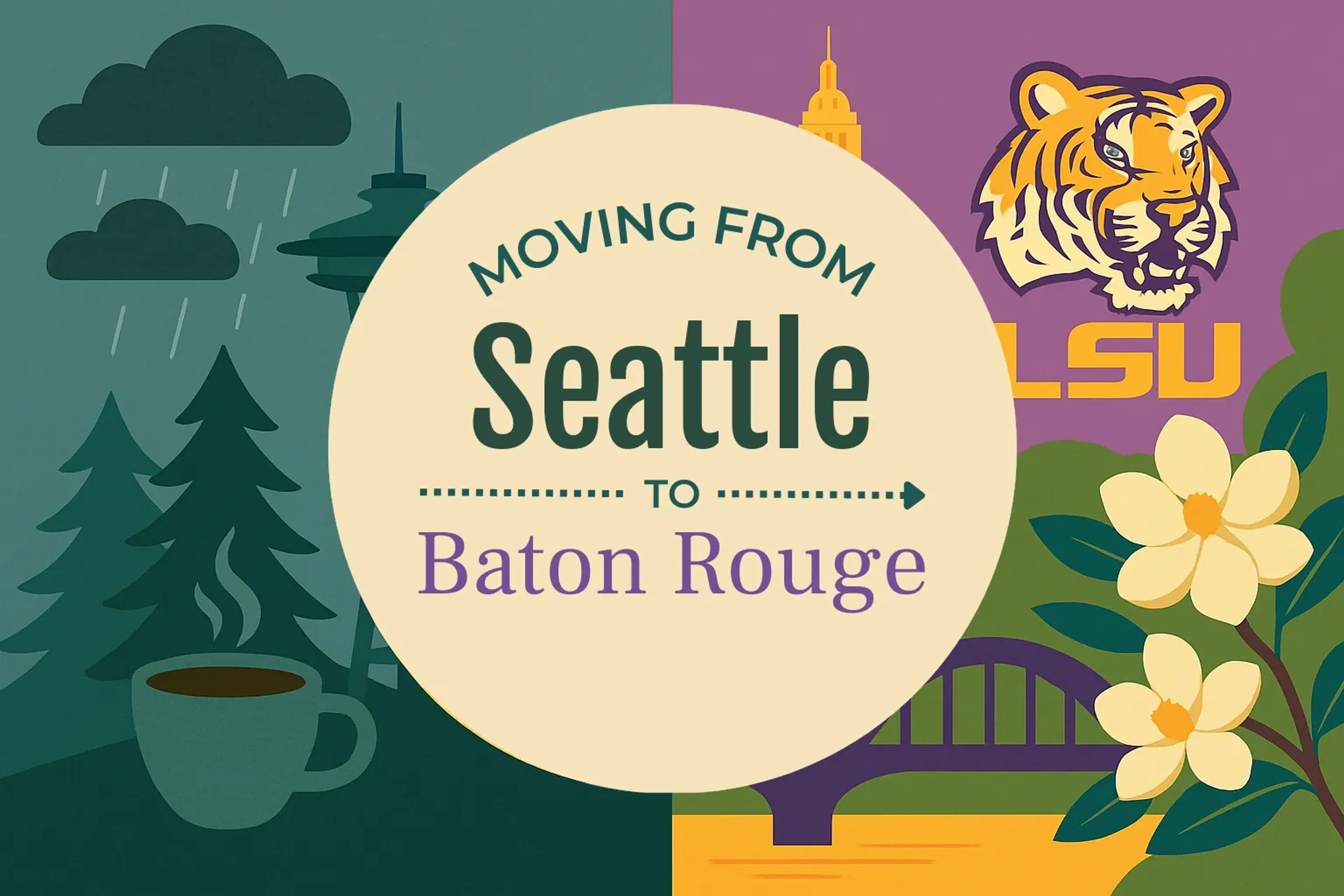 Side-by-side comparison of Seattle to Baton Rouge moving companies