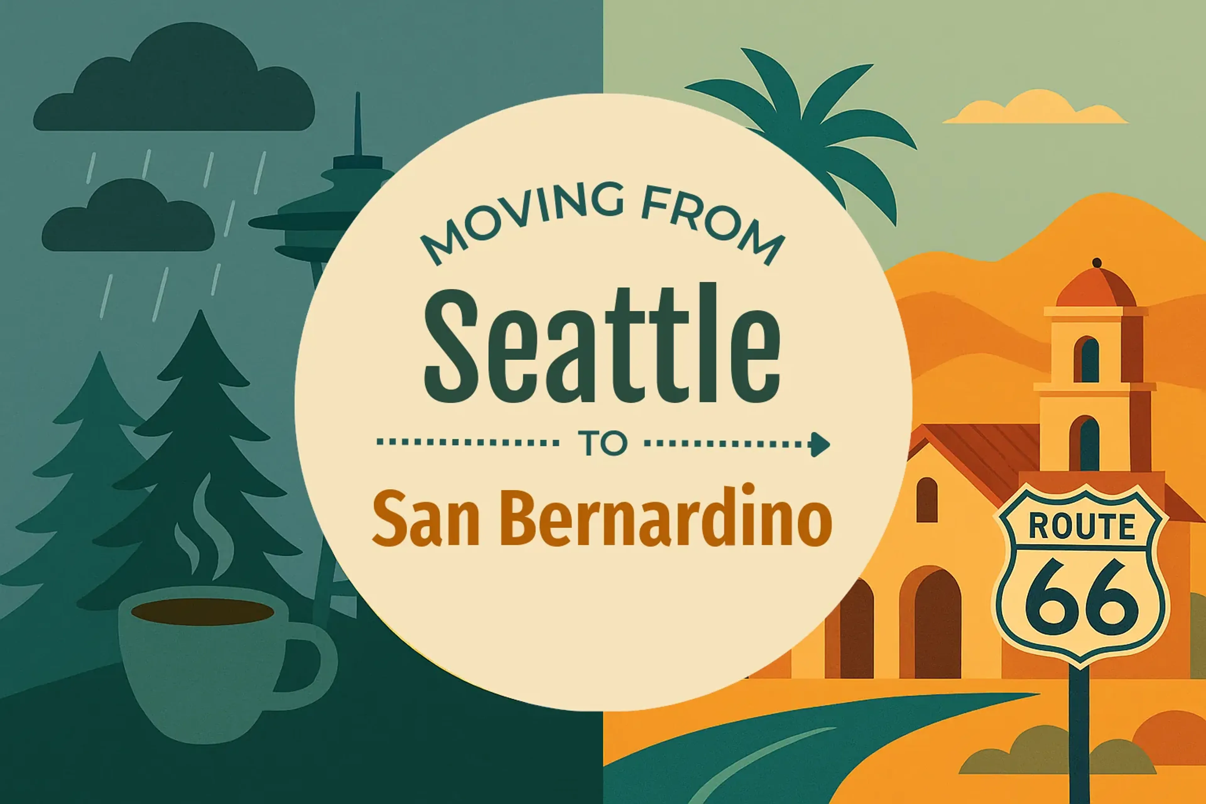 Side-by-side comparison of Seattle to San Bernardino moving companies