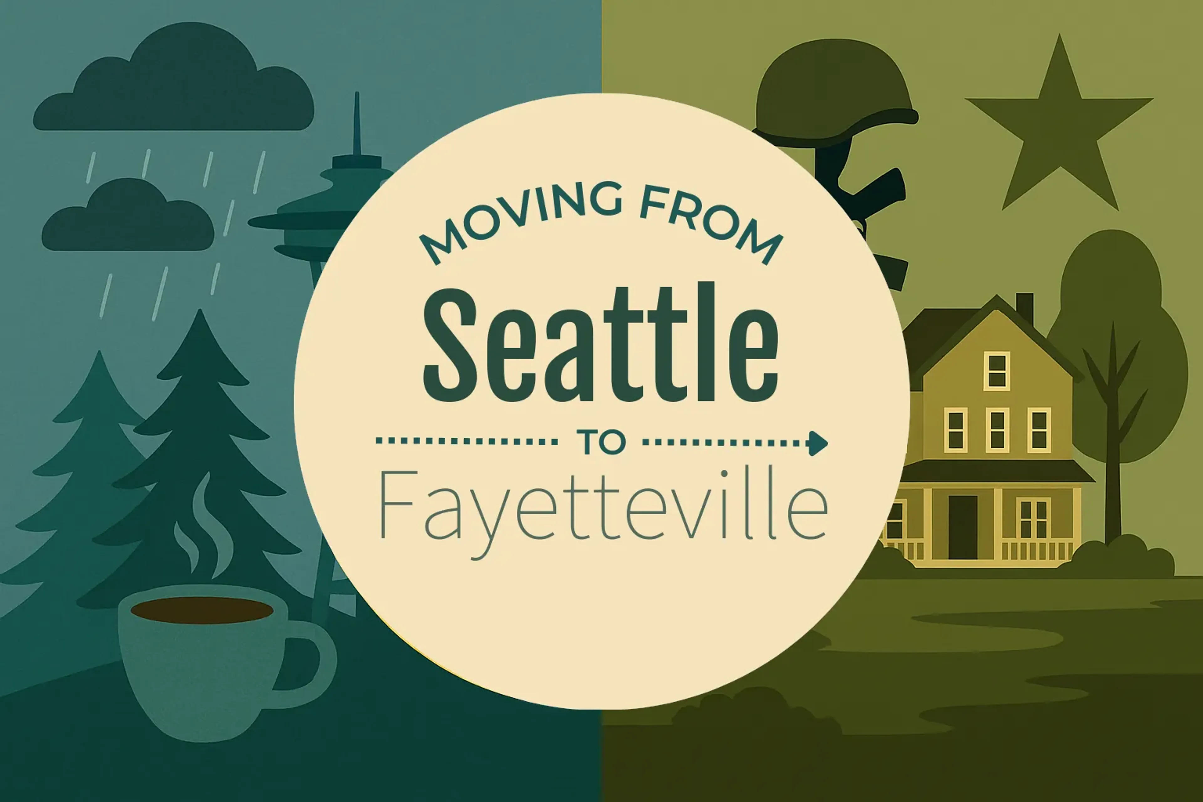Side-by-side comparison of Seattle to Fayetteville moving companies