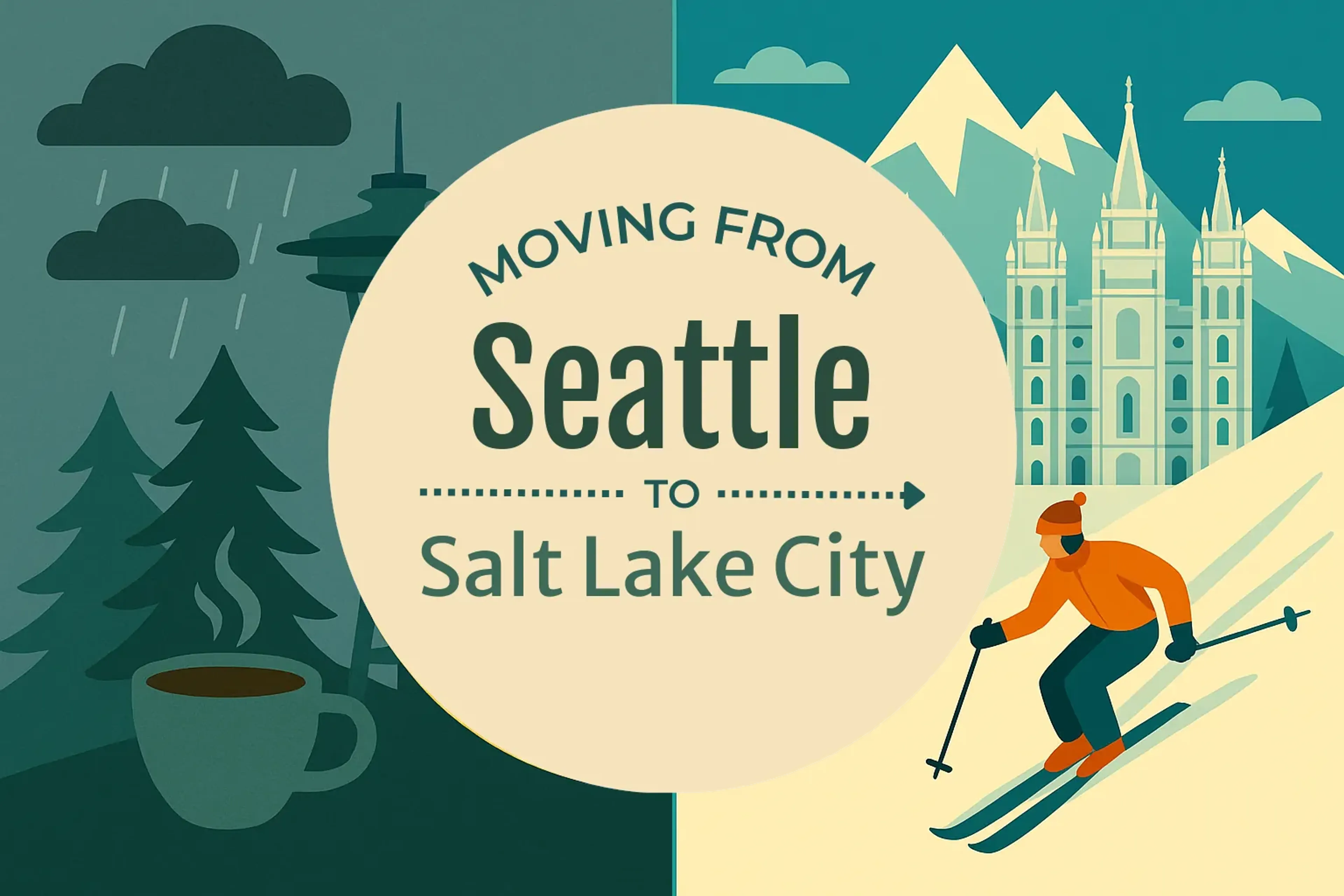 Side-by-side comparison of Seattle to Salt Lake City moving companies