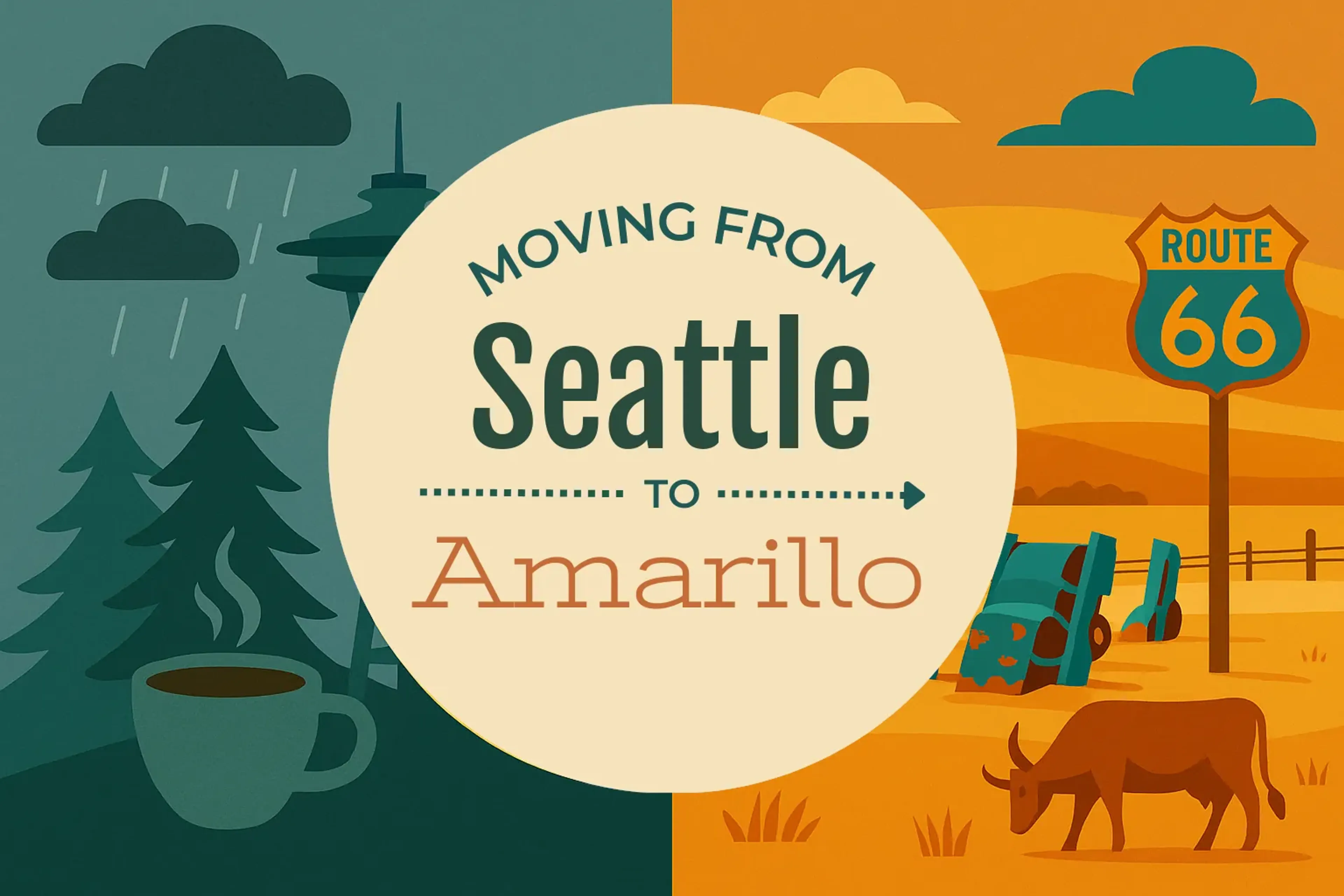 Side-by-side comparison of Seattle to Amarillo moving companies