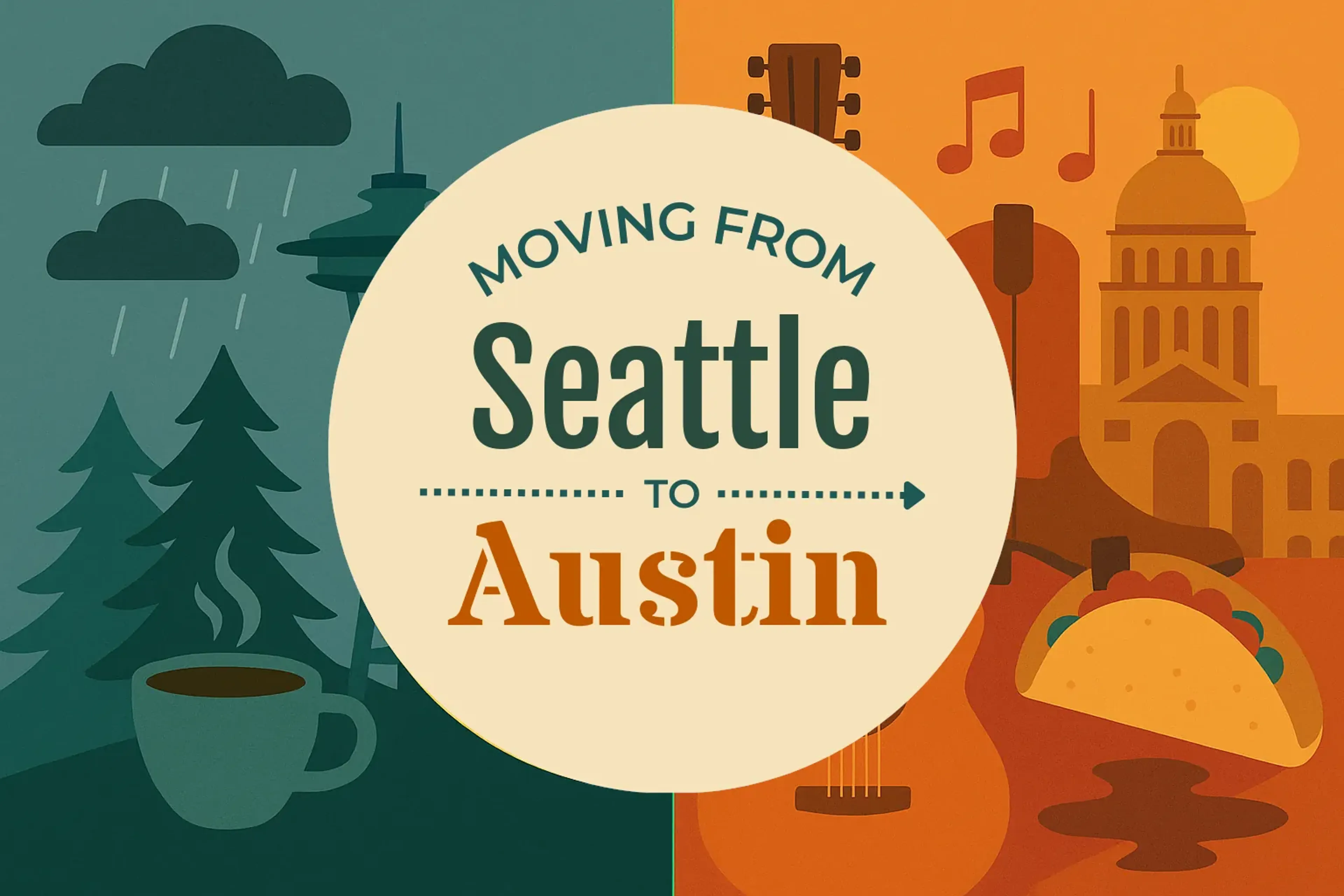 Side-by-side comparison of Seattle to Austin moving companies
